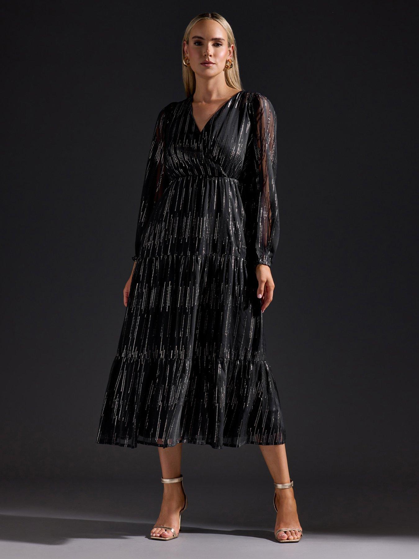 long-tall-sally-tall-jacquard-lurex-long-sleeve-dress