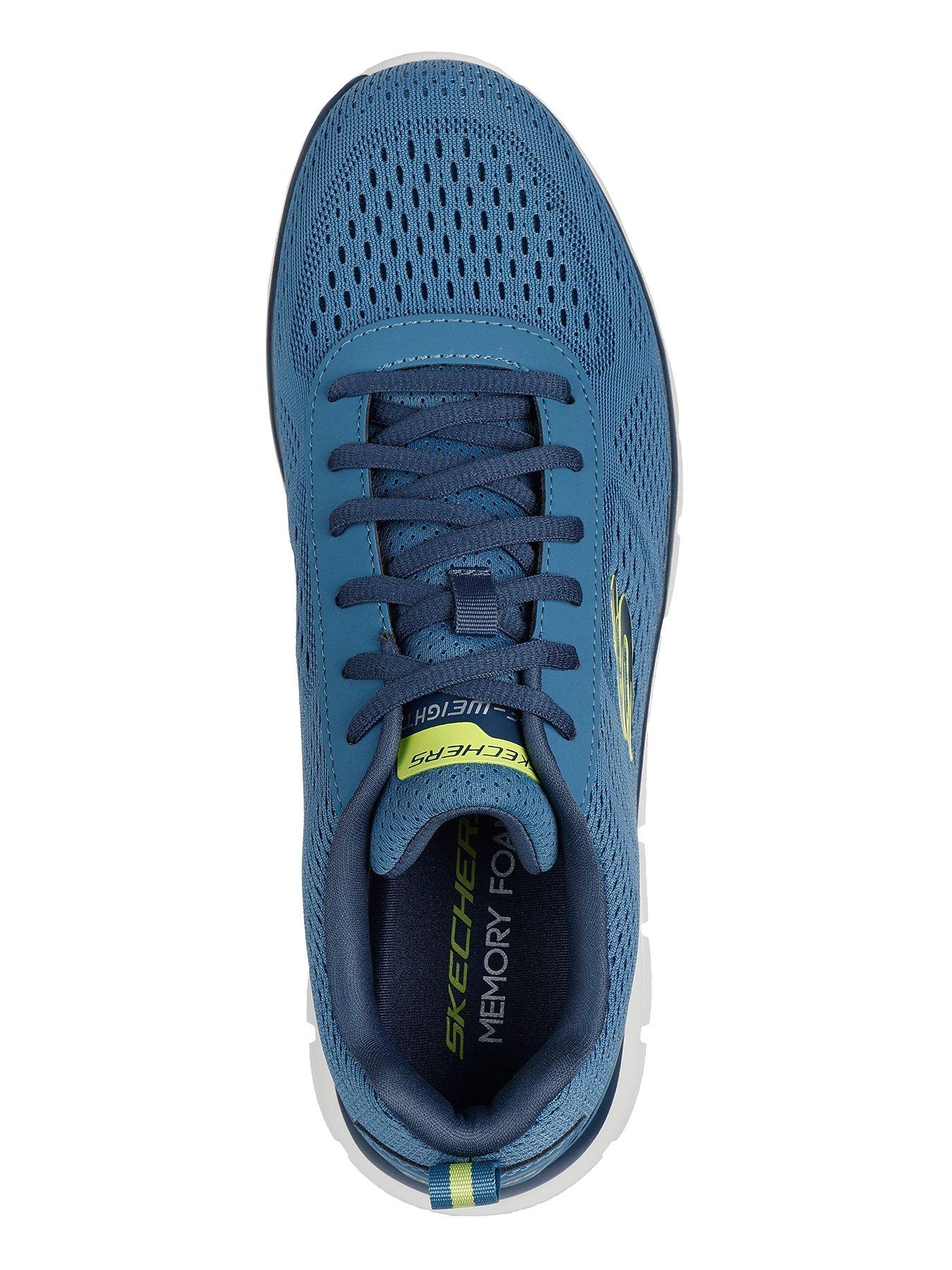 skechers-track-leshur-lace-up-trainers-blueoutfit