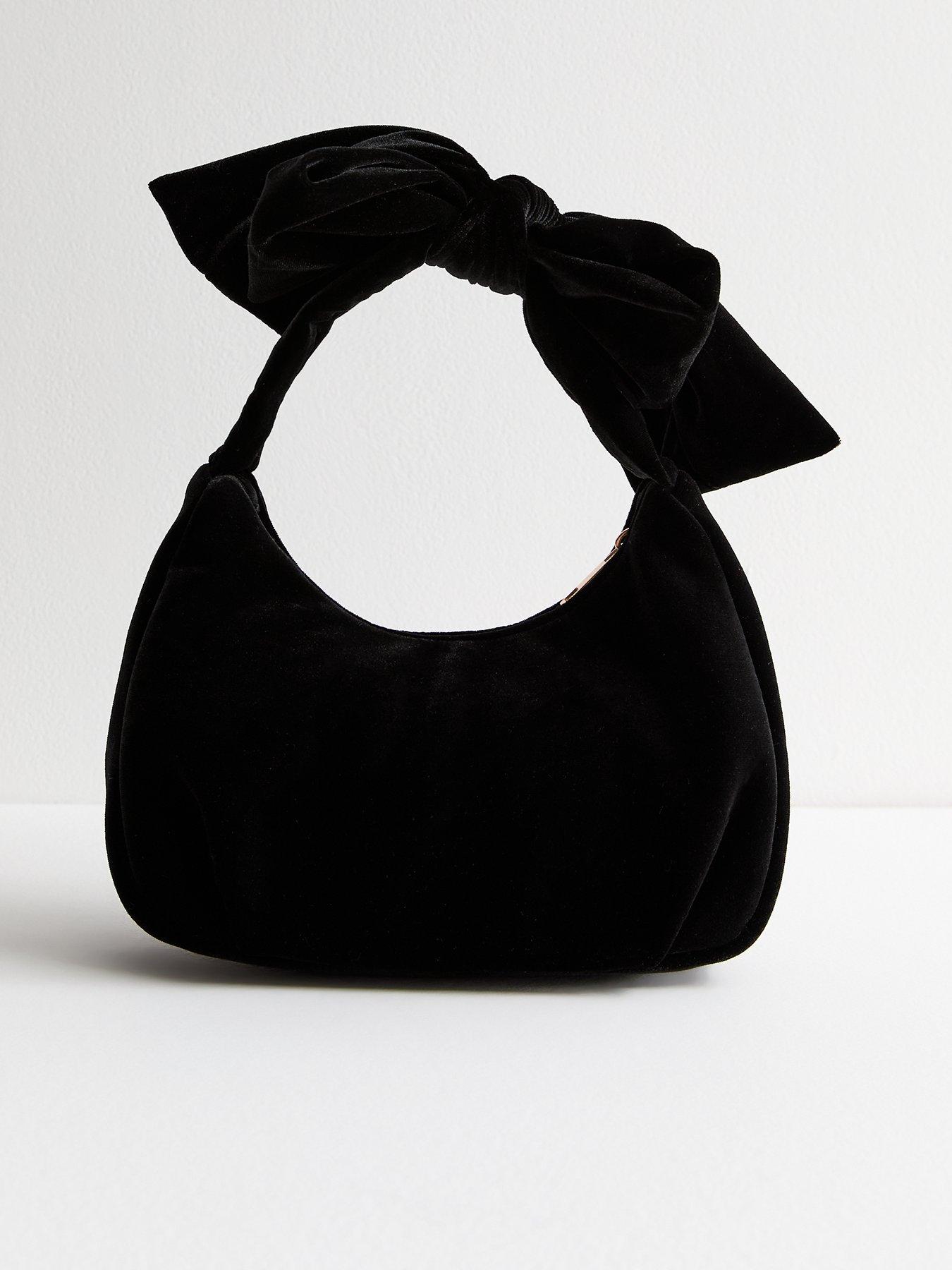 new-look-black-velvet-bow-grab-bagback