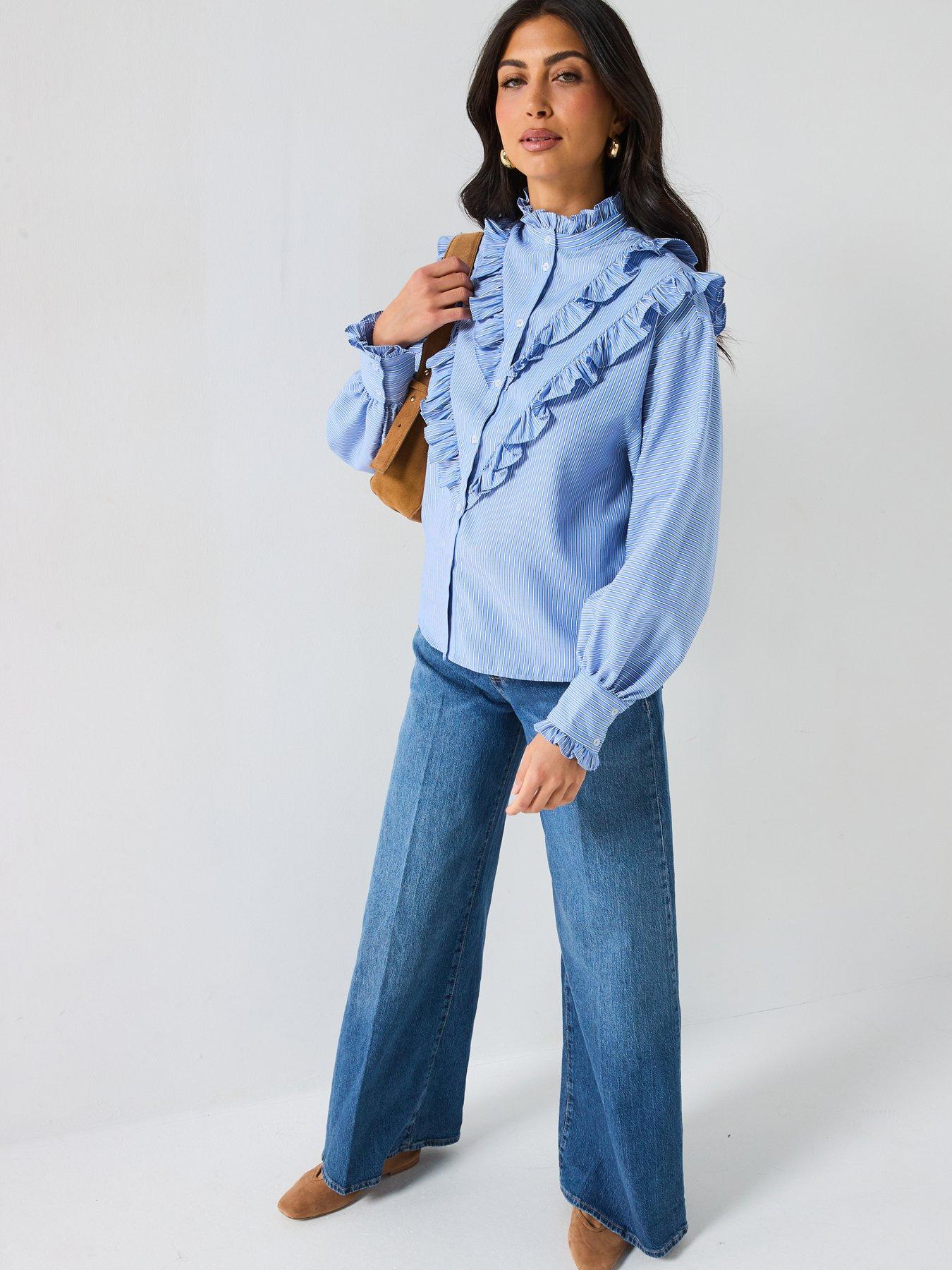 v-by-very-stripe-ruffle-shirt-blueback