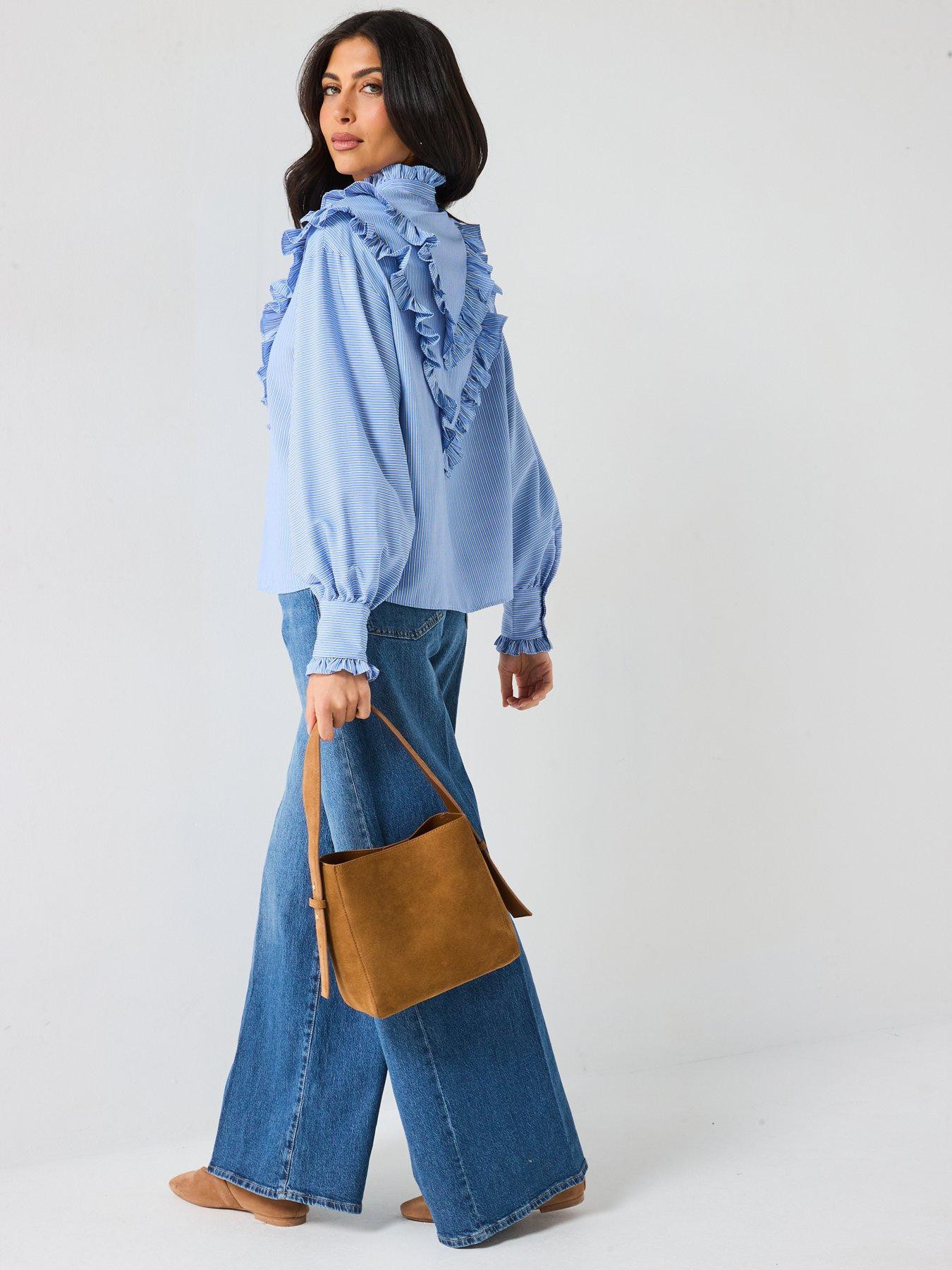 v-by-very-stripe-ruffle-shirt-bluedetail