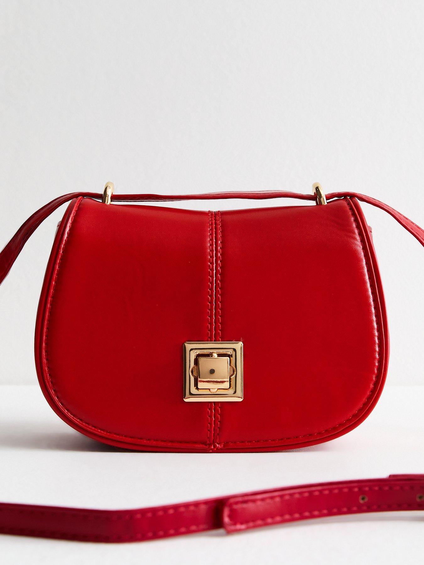 new-look-red-leather-look-twist-lock-saddle-bag