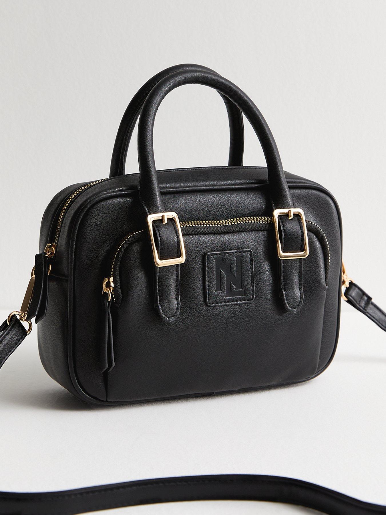 new-look-black-faux-leather-buckle-crossbody-bag