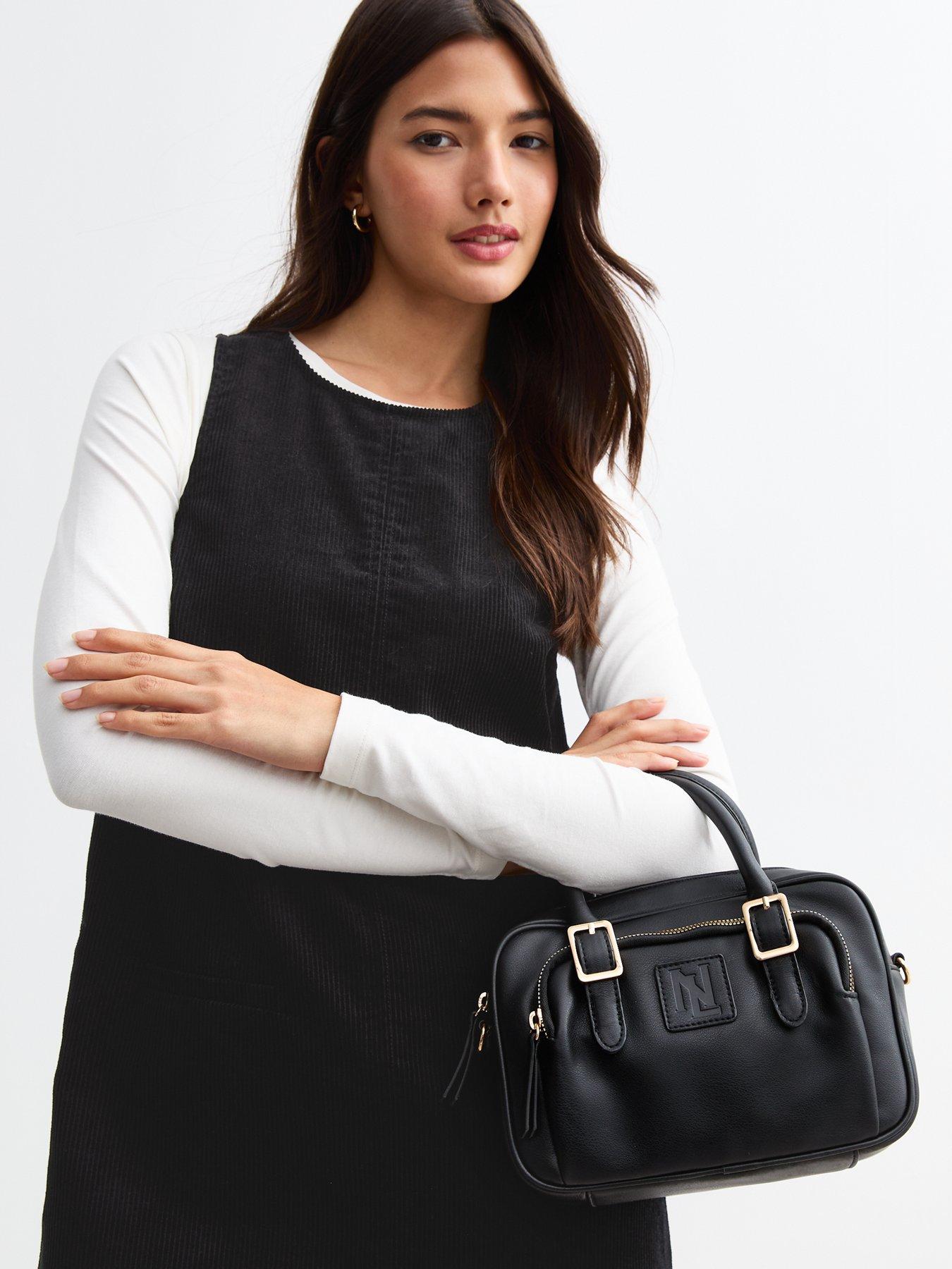 new-look-black-faux-leather-buckle-crossbody-bagstillFront