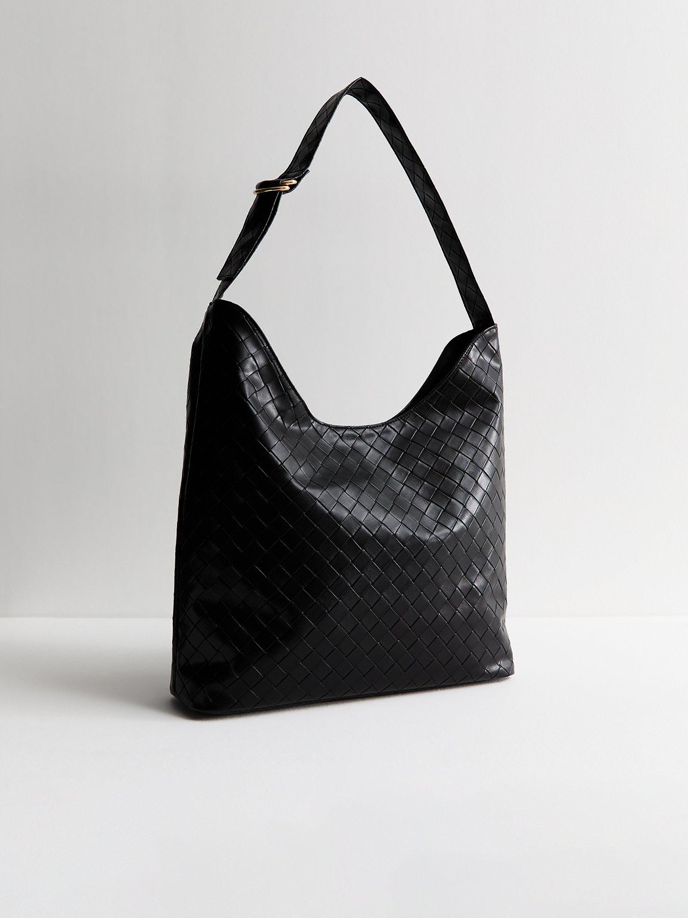 new-look-black-woven-faux-leather-tote