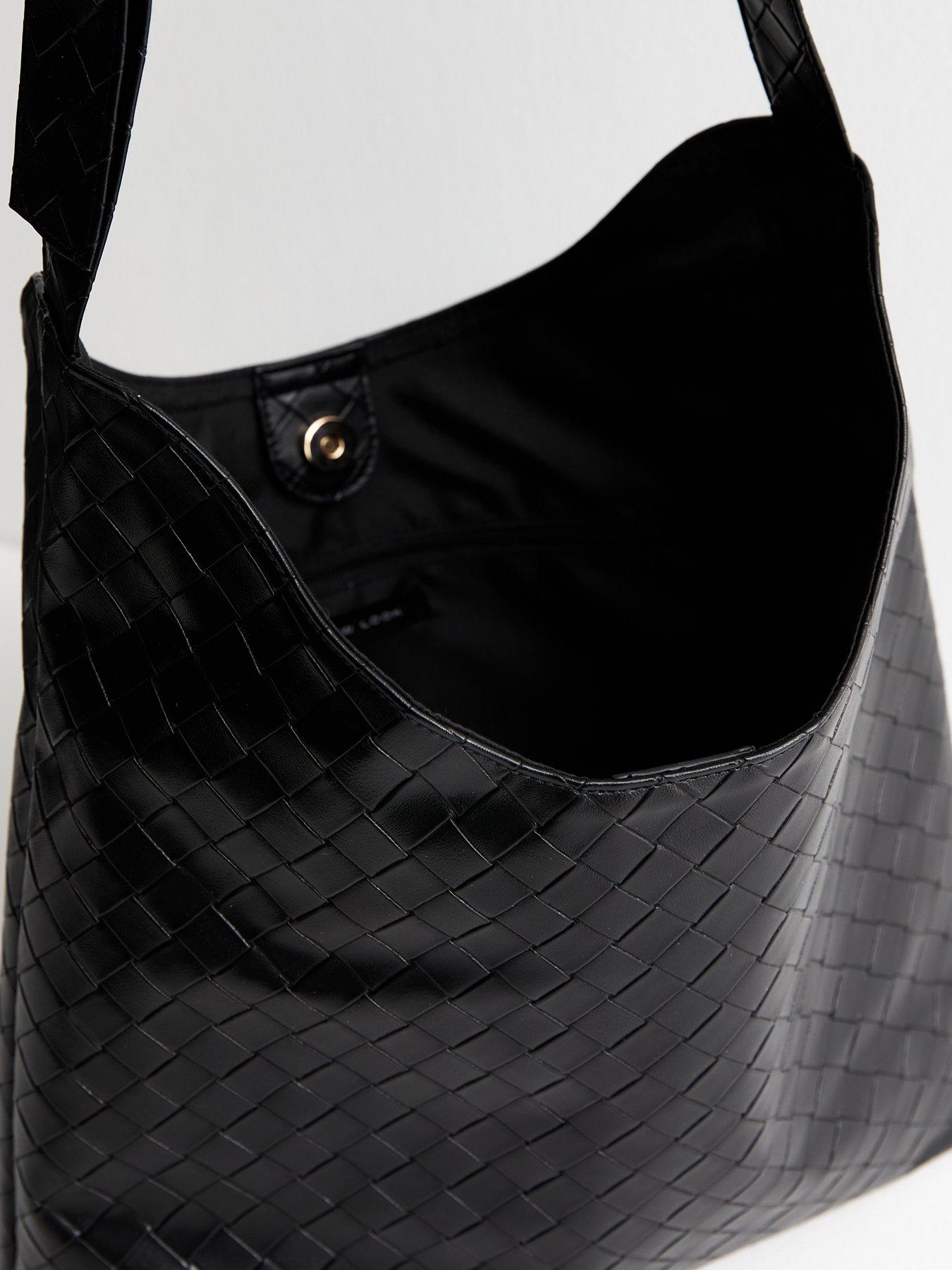 new-look-black-woven-faux-leather-totedetail