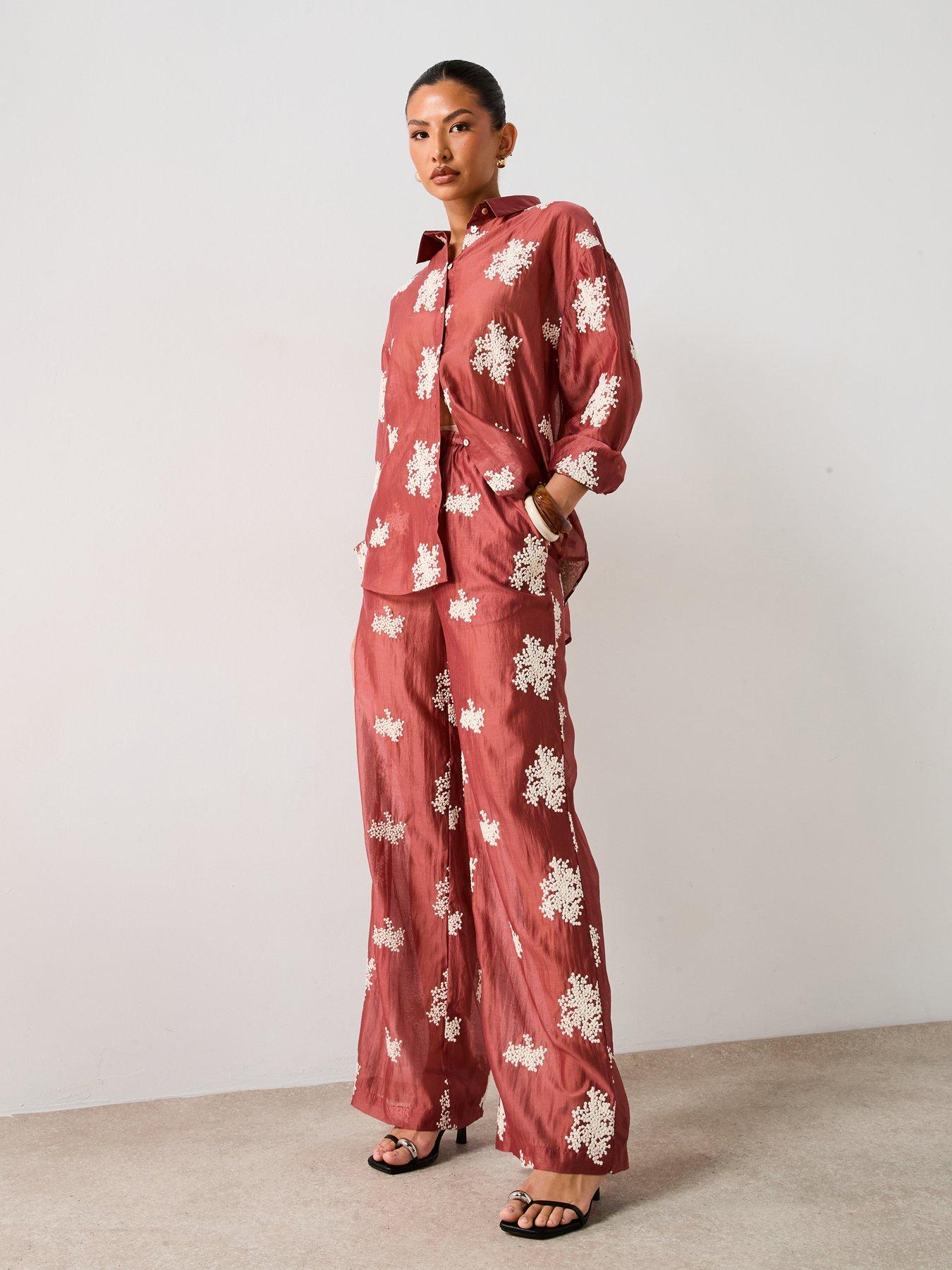 v-by-very-floral-embroidered-wide-leg-co-ordnbsptrousers-brownred