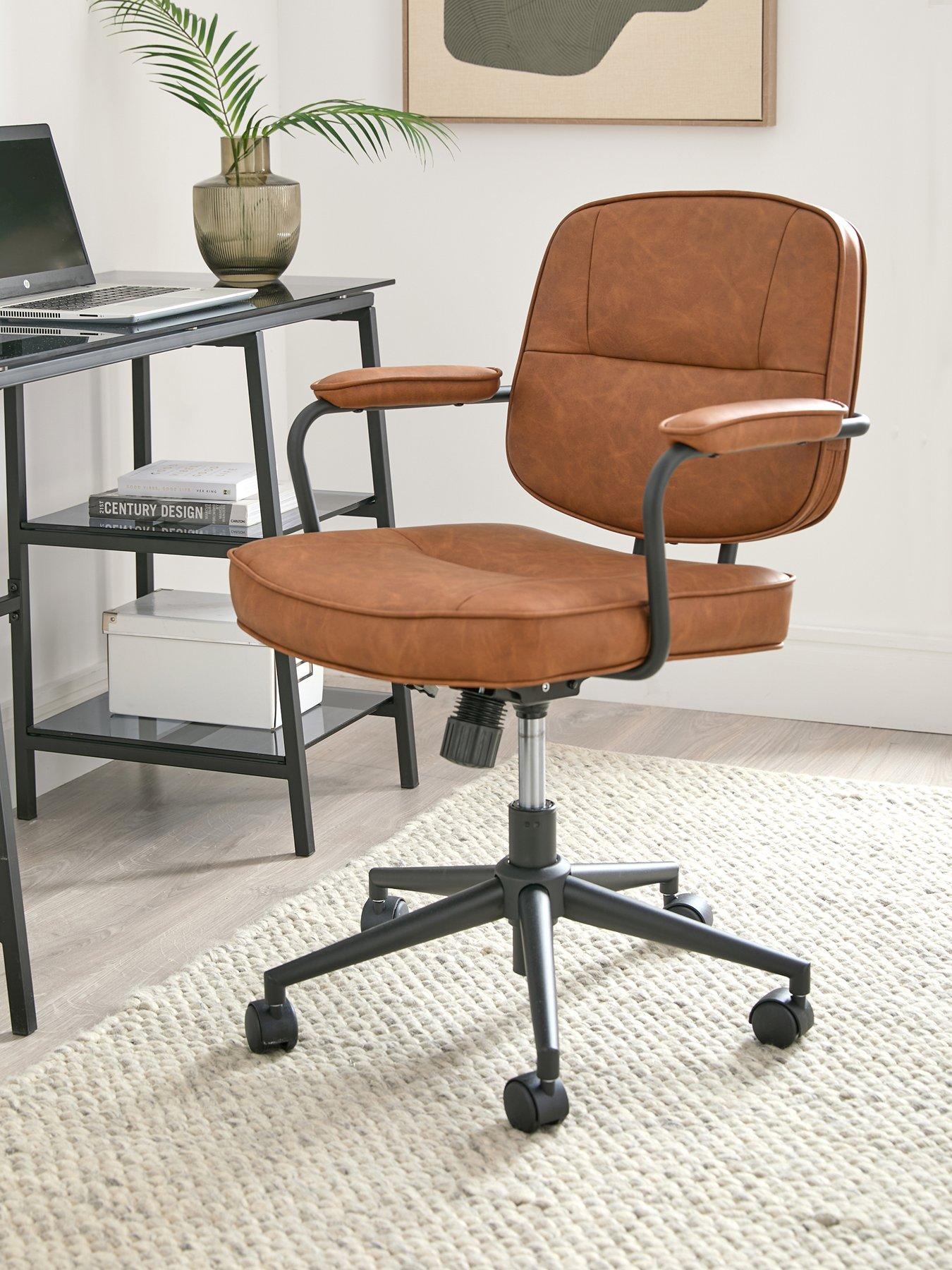 The Very Collection Byrne Faux Leather Office Chair - Tan - FSC® Certified | Very Ireland