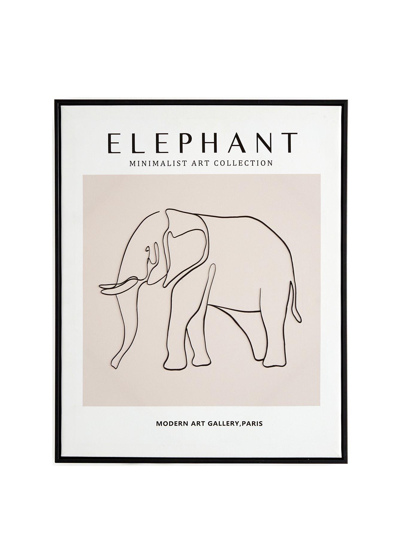 the-very-collection-minimalist-art-collection-ndash-elephant-printed-wall-artstillFront