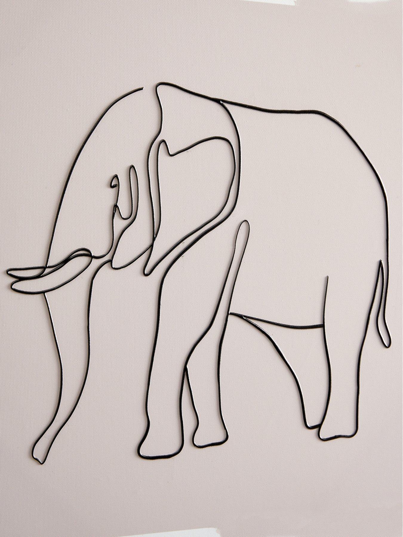 the-very-collection-minimalist-art-collection-ndash-elephant-printed-wall-artdetail