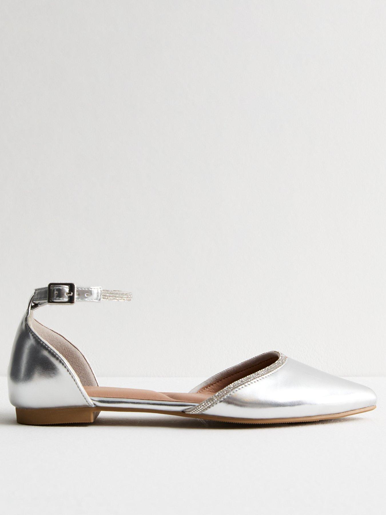 new-look-faux-leather-crystal-embellished-dorsay-flats-silver