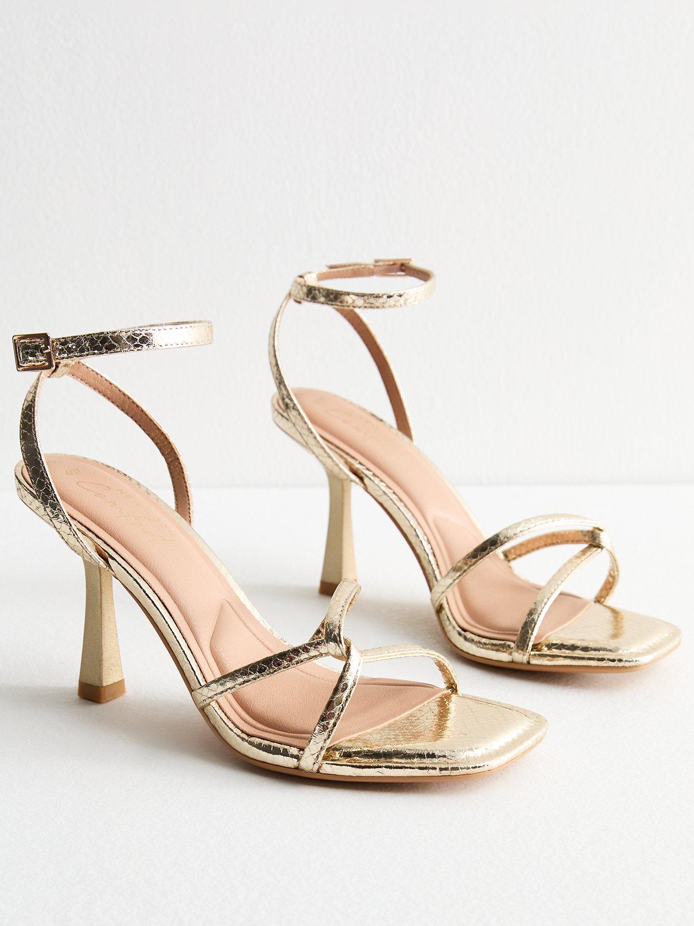 new-look-intertwined-strap-faux-leather-heeled-sandals-goldstillFront