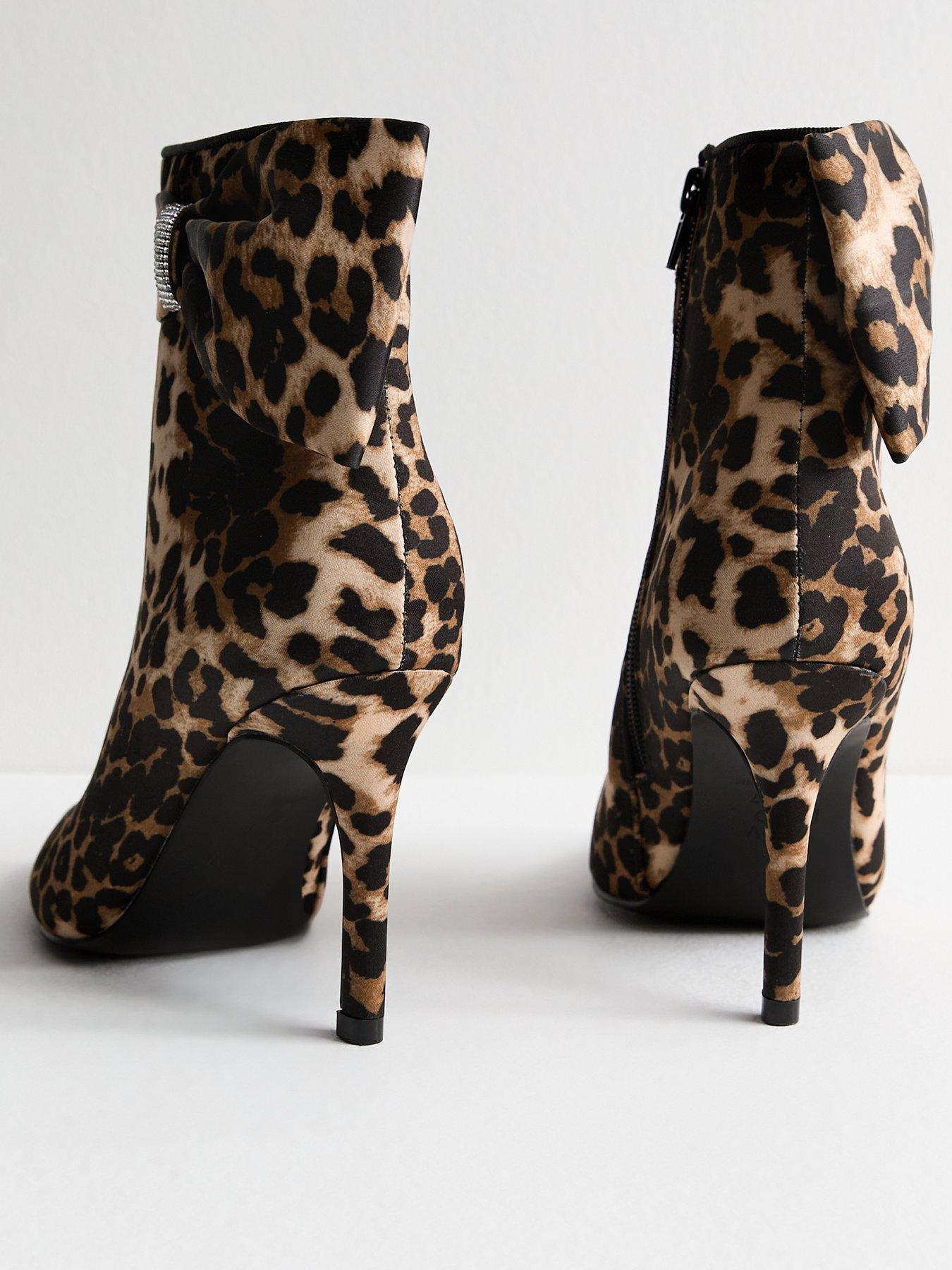 new-look-brown-leopard-satin-bow-embellished-stiletto-heel-ankle-boots-printback