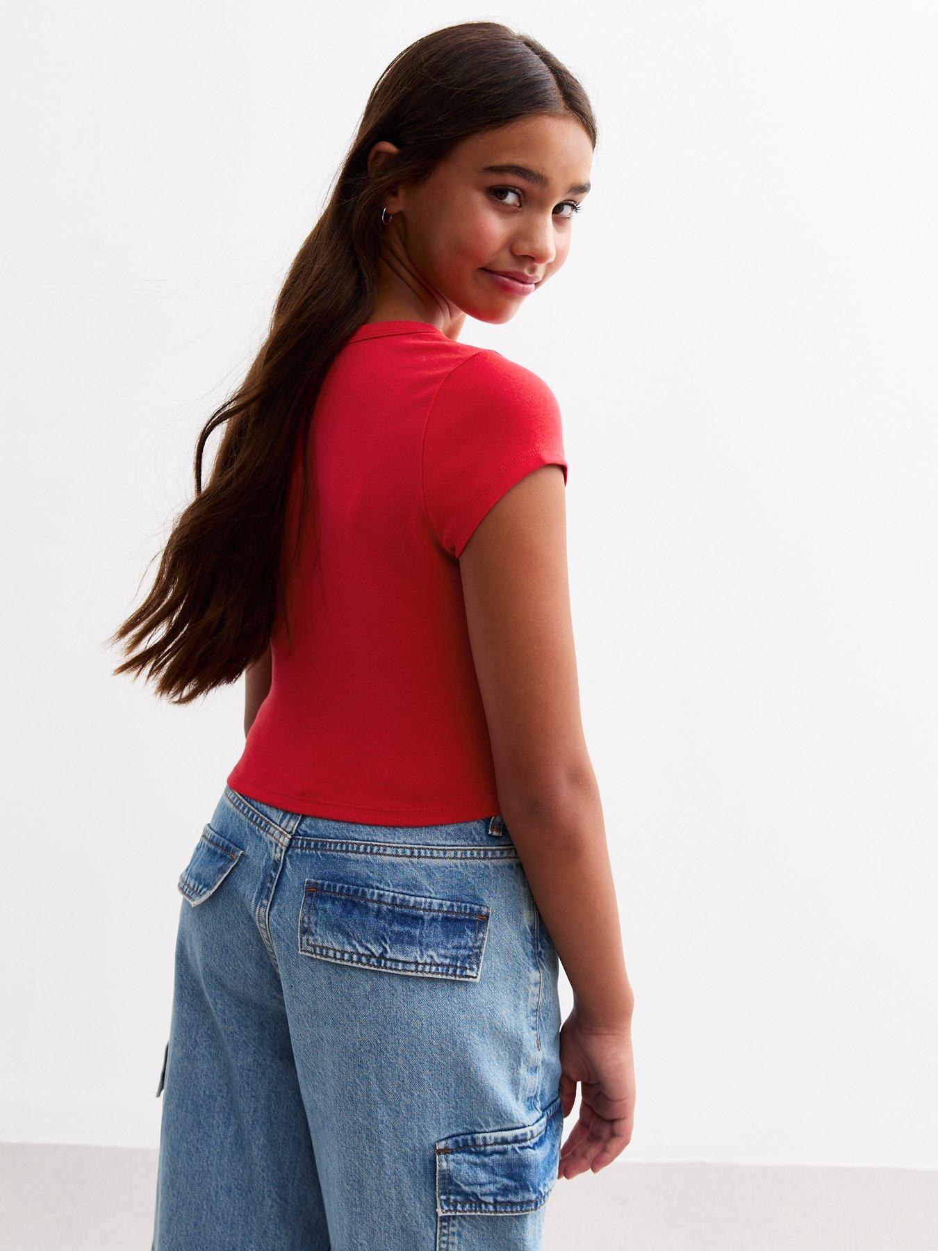 new-look-915-girls-red-cap-sleeve-crop-topstillFront