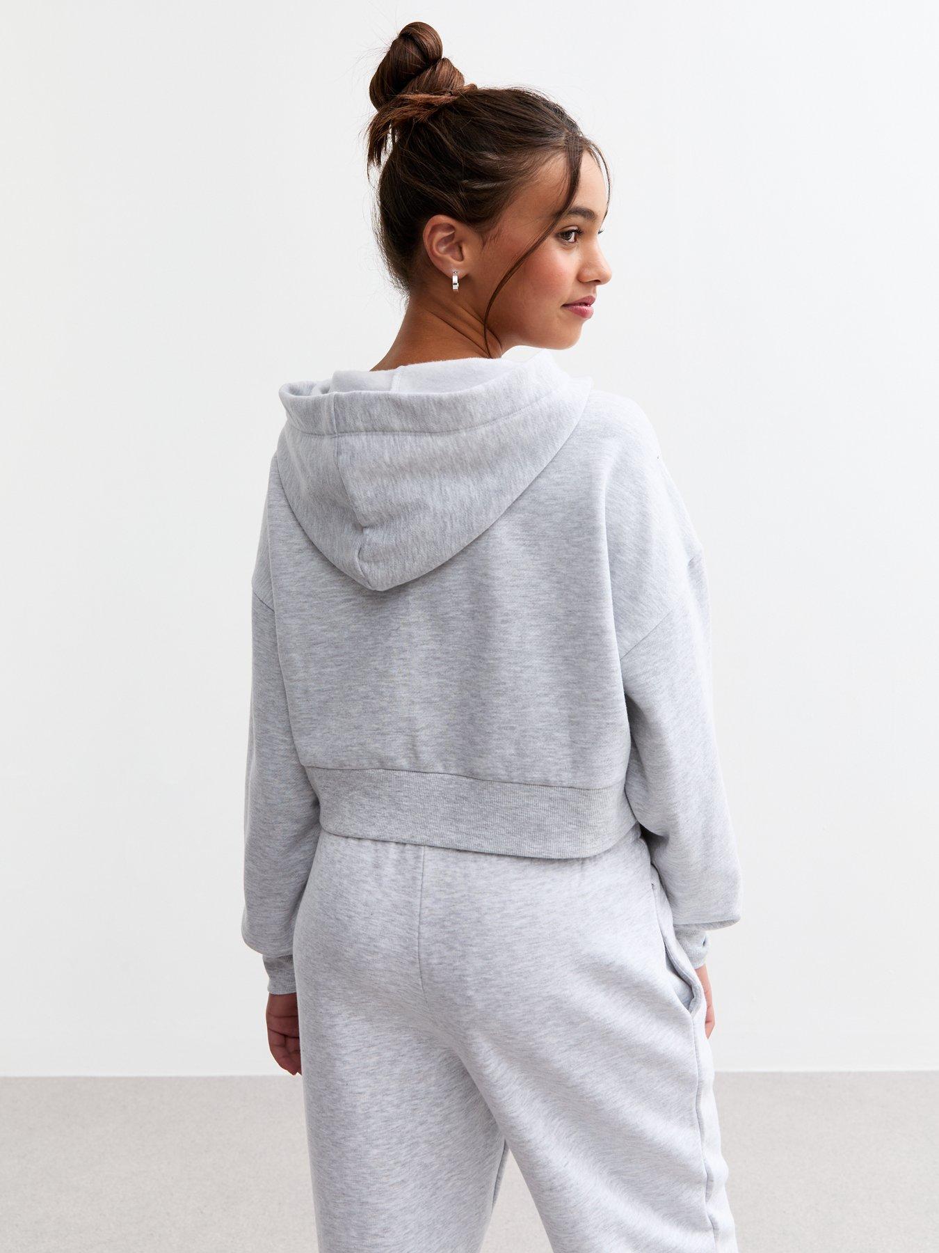 new-look-915-girls-grey-oversized-cropped-jersey-hoodiestillFront