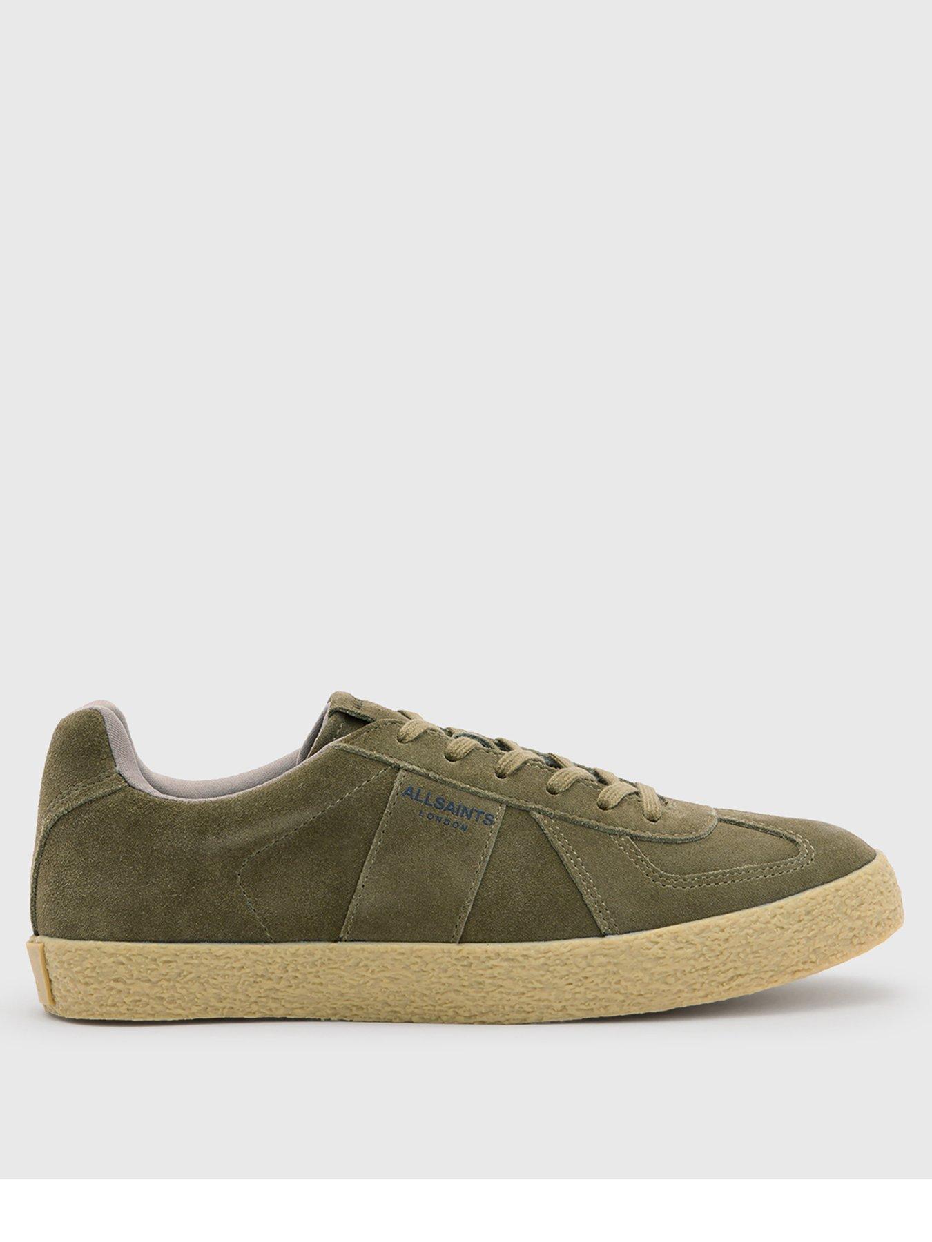 Image of AllSaints Jaimee Suede Sneakers - Green
