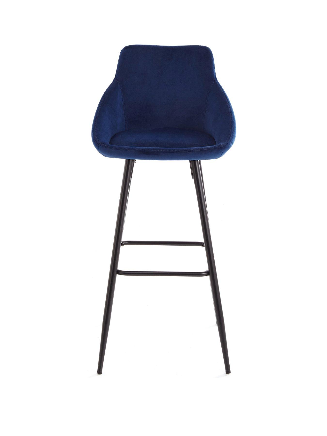 Image 2 of 5 of The Very Collection Dahlia Bar Stool - Navy/Black - FSC&reg; Certified