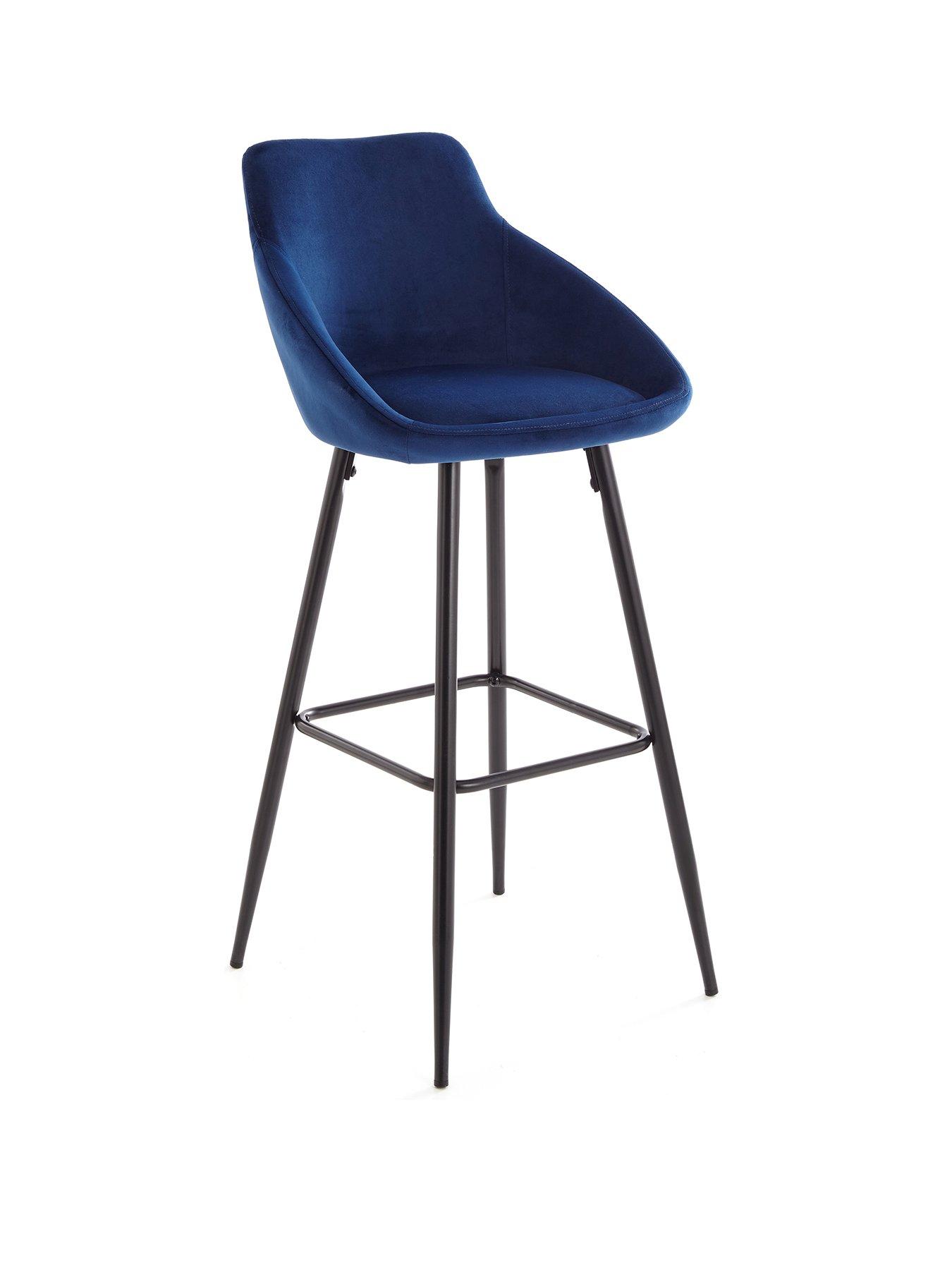Image 3 of 5 of The Very Collection Dahlia Bar Stool - Navy/Black - FSC&reg; Certified