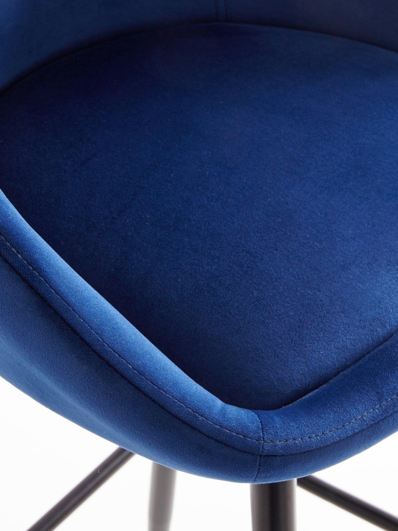 Image 4 of 5 of The Very Collection Dahlia Bar Stool - Navy/Black - FSC&reg; Certified
