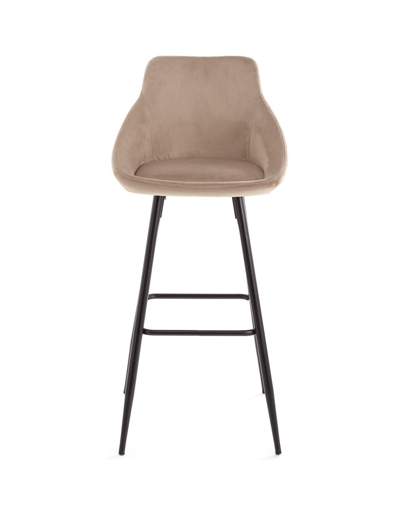 Image 2 of 5 of The Very Collection Dahlia Bar Stool - Mink/Black&nbsp;- FSC&reg; Certified