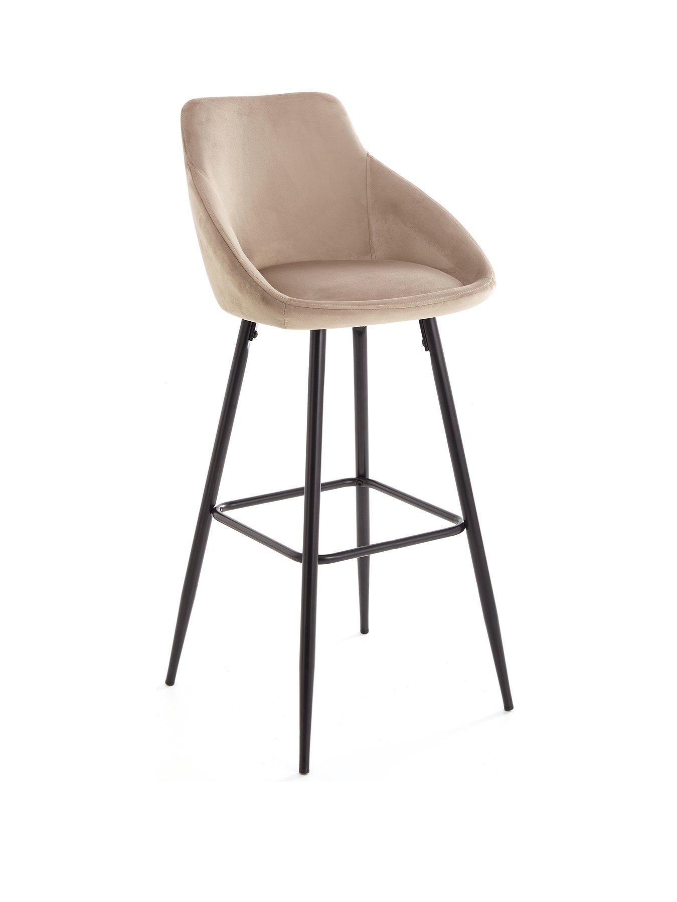 Image 3 of 5 of The Very Collection Dahlia Bar Stool - Mink/Black&nbsp;- FSC&reg; Certified