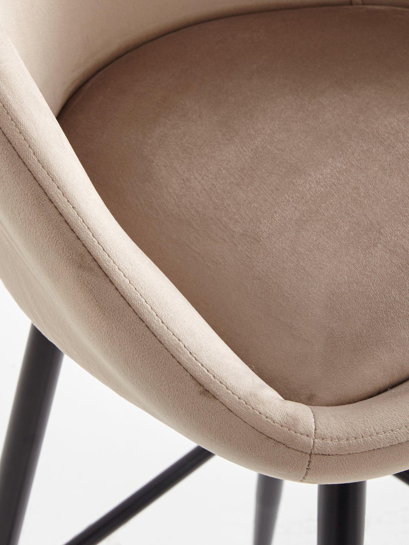 Image 4 of 5 of The Very Collection Dahlia Bar Stool - Mink/Black&nbsp;- FSC&reg; Certified