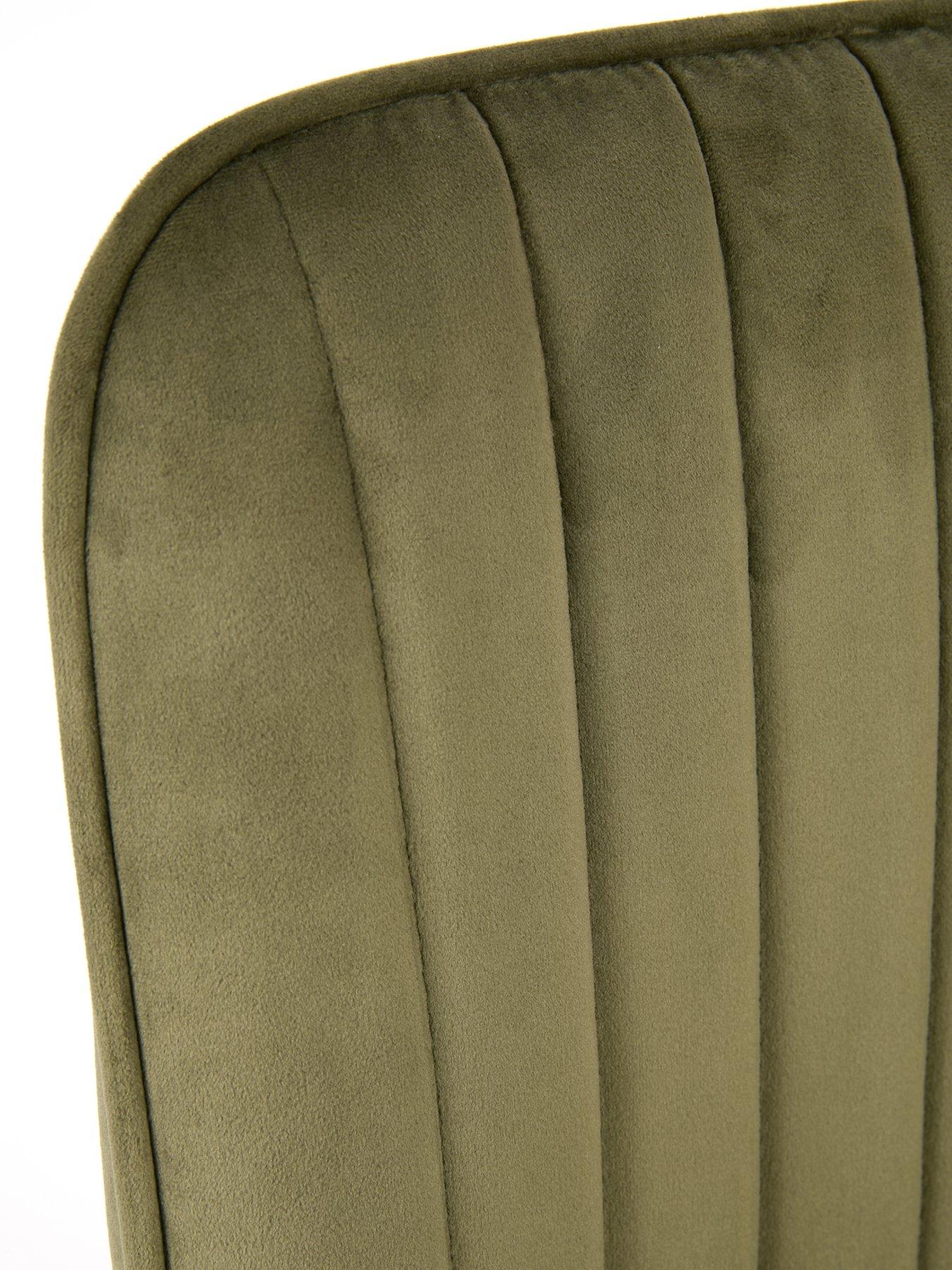 Image 6 of 6 of The Very Collection Marlow Pair of&nbsp;Dining Chairs - Moss Green/Black&nbsp;- FSC&reg; Certified