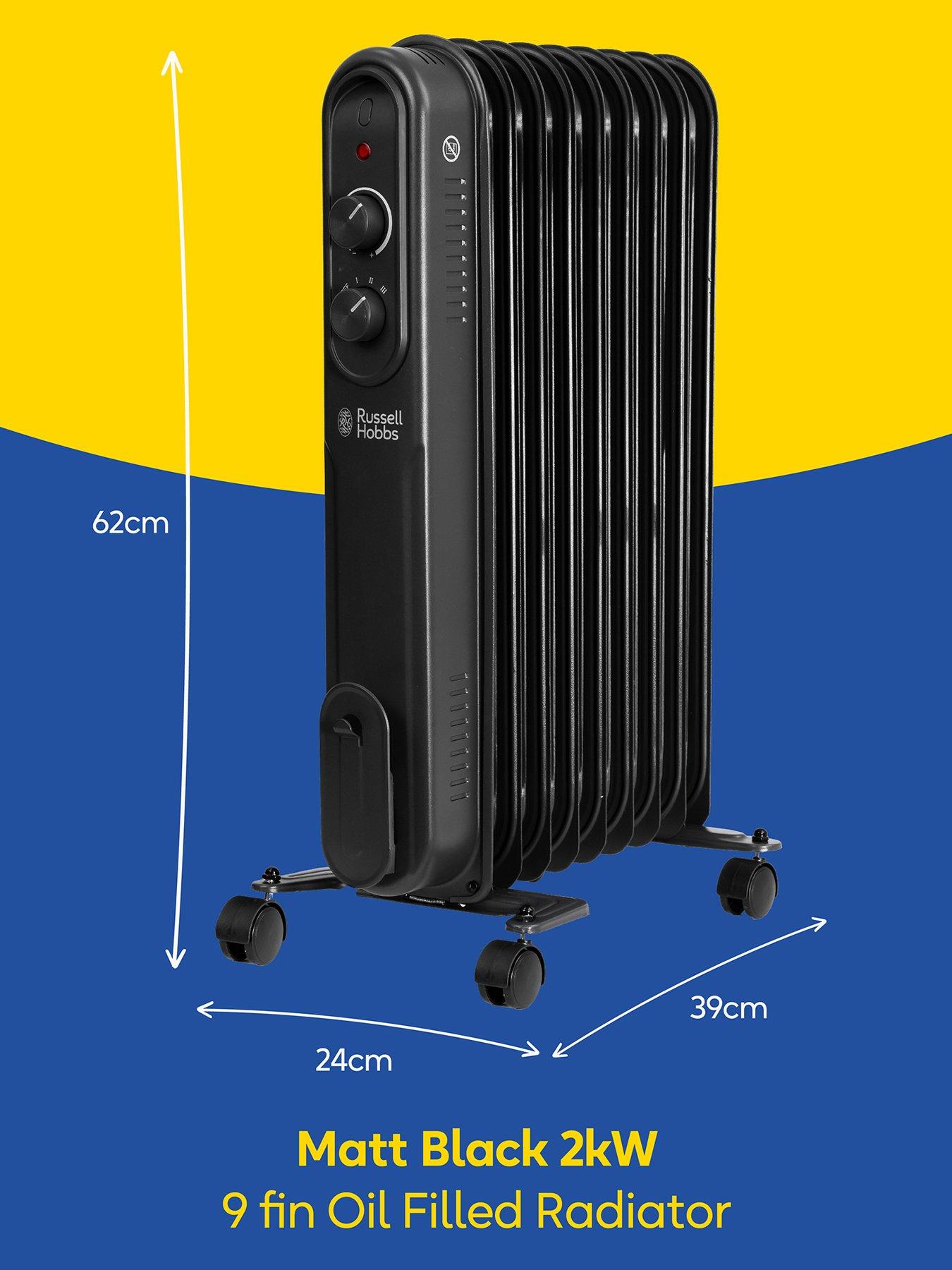 Image 2 of 7 of Russell Hobbs 2.5kW Oil-Filled Radiator - 9 Fin&nbsp;- Black