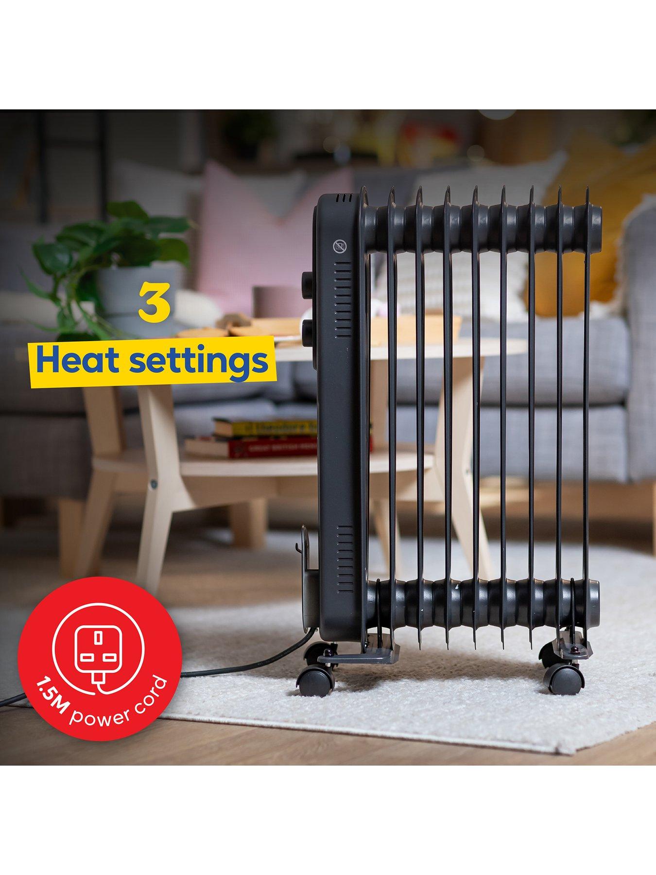 Image 6 of 7 of Russell Hobbs 2.5kW Oil-Filled Radiator - 9 Fin&nbsp;- Matt Anthracite