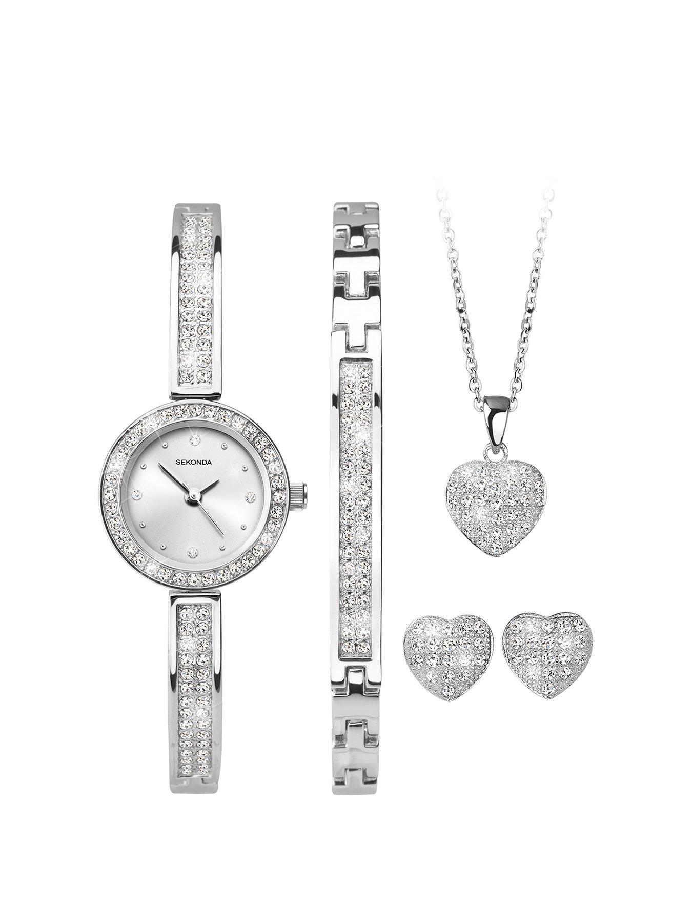 sekonda-sekonda-womens-sparkle-silver-alloy-bracelet-with-silver-dial-analogue-gift-set