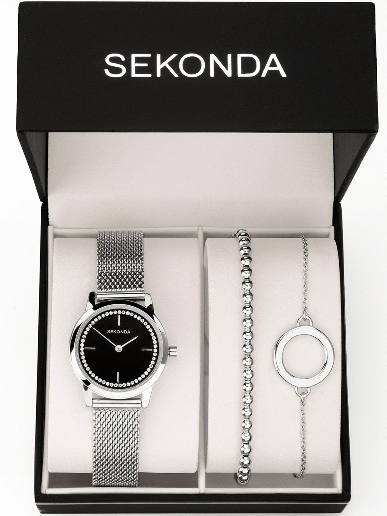 sekonda-sekonda-womens-classic-silver-stainless-steel-bracelet-with-black-dial-analogue-gift-setback