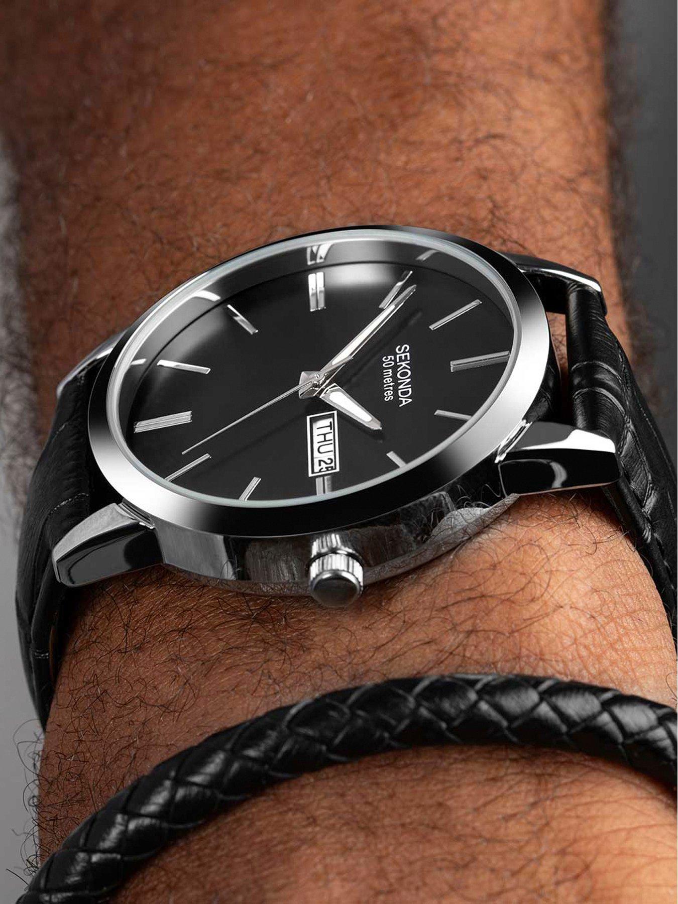 sekonda-sekonda-mens-jackson-black-leather-bracelet-with-sunray-black-dial-analogue-gift-setback