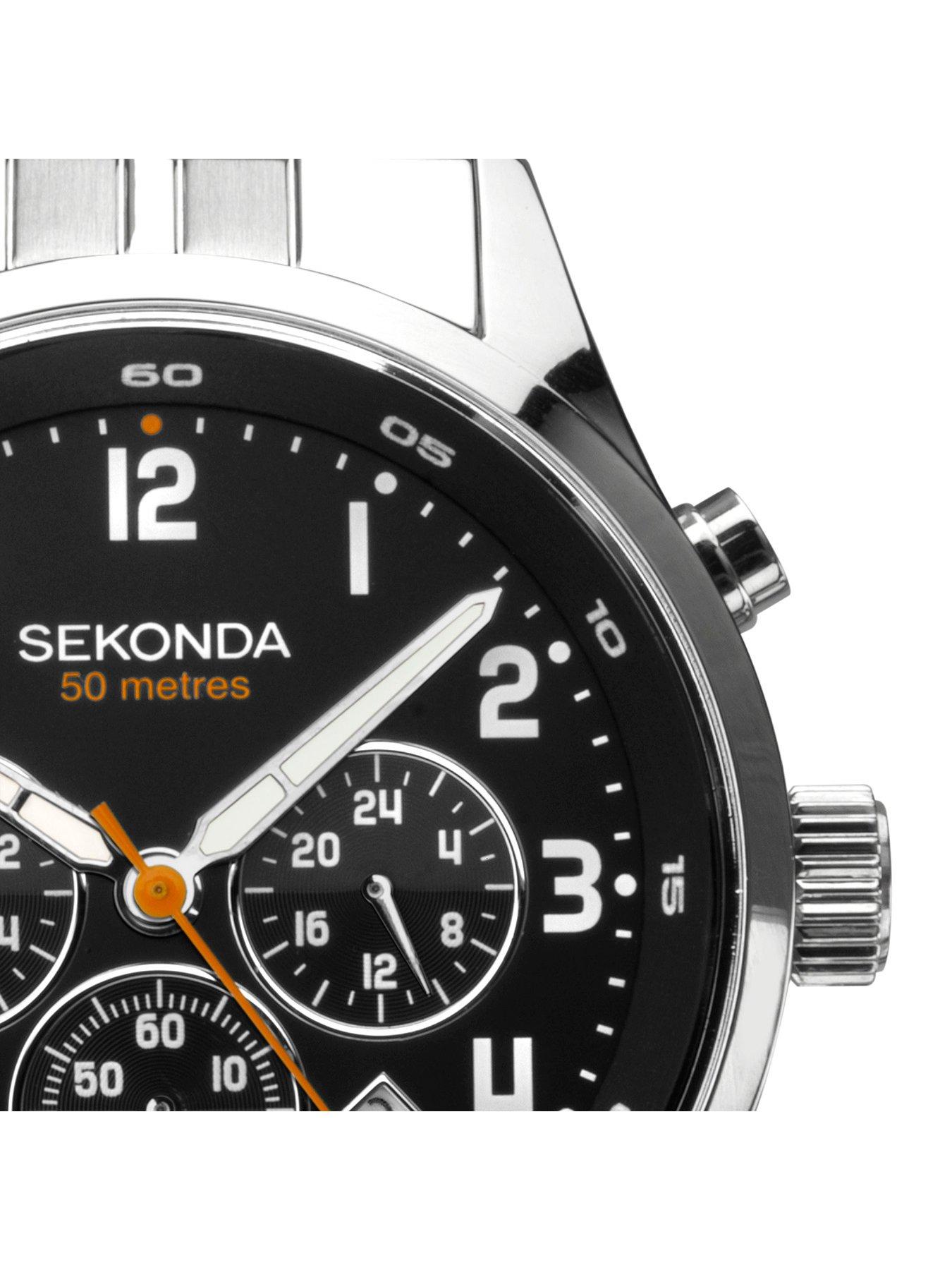 sekonda-sekonda-mens-silver-stainless-steel-bracelet-with-black-dial-chronograph-gift-setstillFront