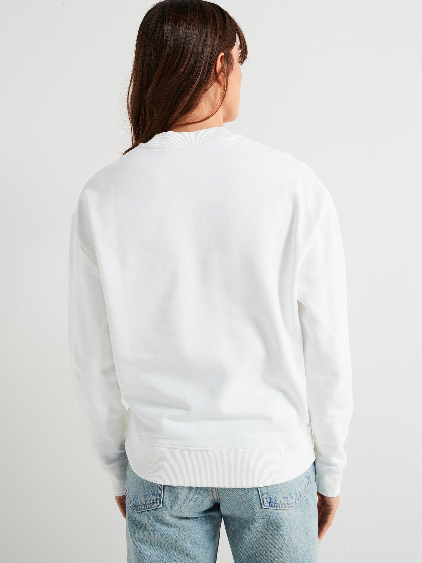 Image 2 of 4 of Calvin Klein Hero Logo Sweatshirt - White