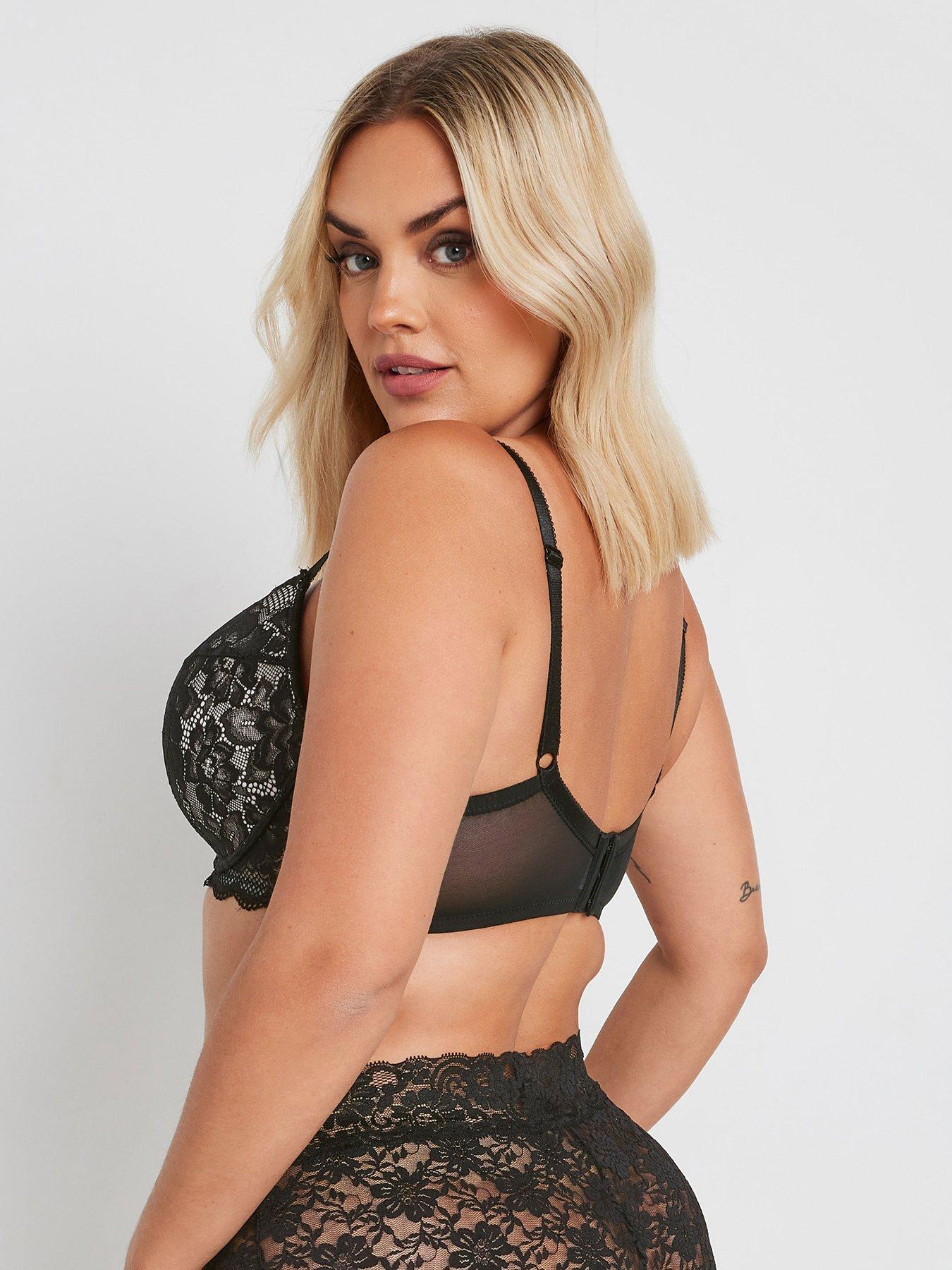 Image 2 of 4 of Yours Curve Liza Lace Plunge T-shirt Bra