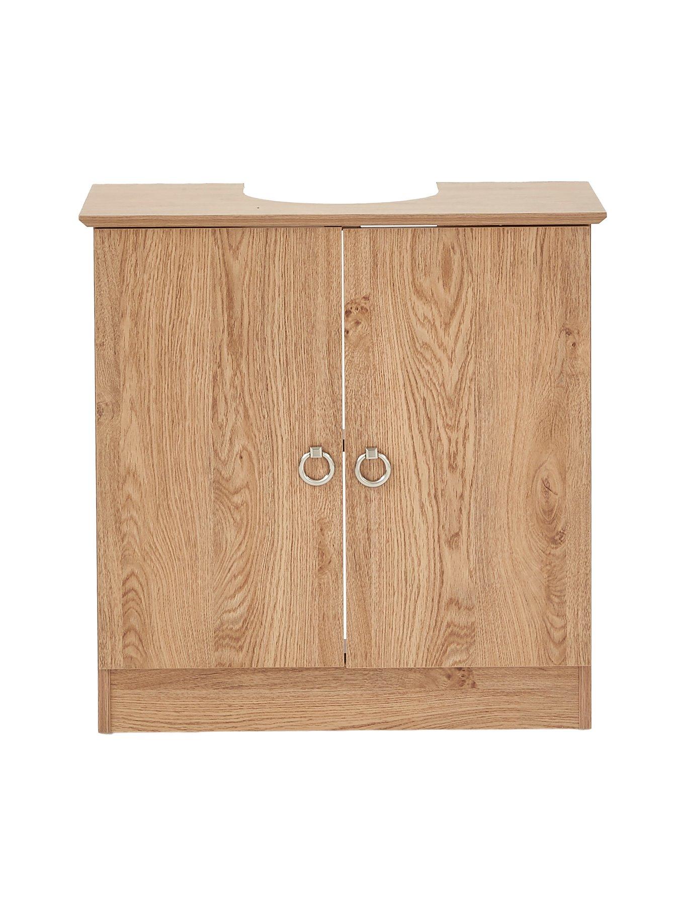 Image 3 of 7 of Very Home Pinnock Under Sink Bathroom Cabinet in Oak