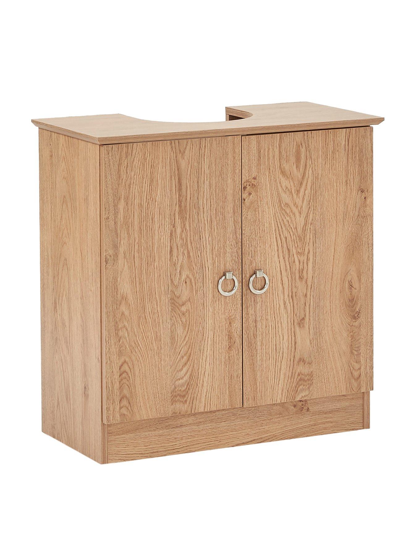Image 5 of 7 of Very Home Pinnock Under Sink Bathroom Cabinet in Oak