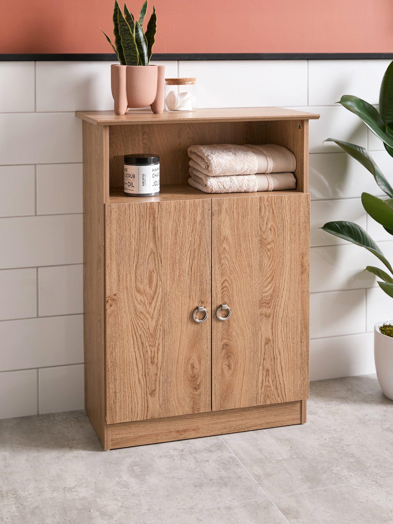 very-home-pinnock-low-bathroom-cabinet-oak