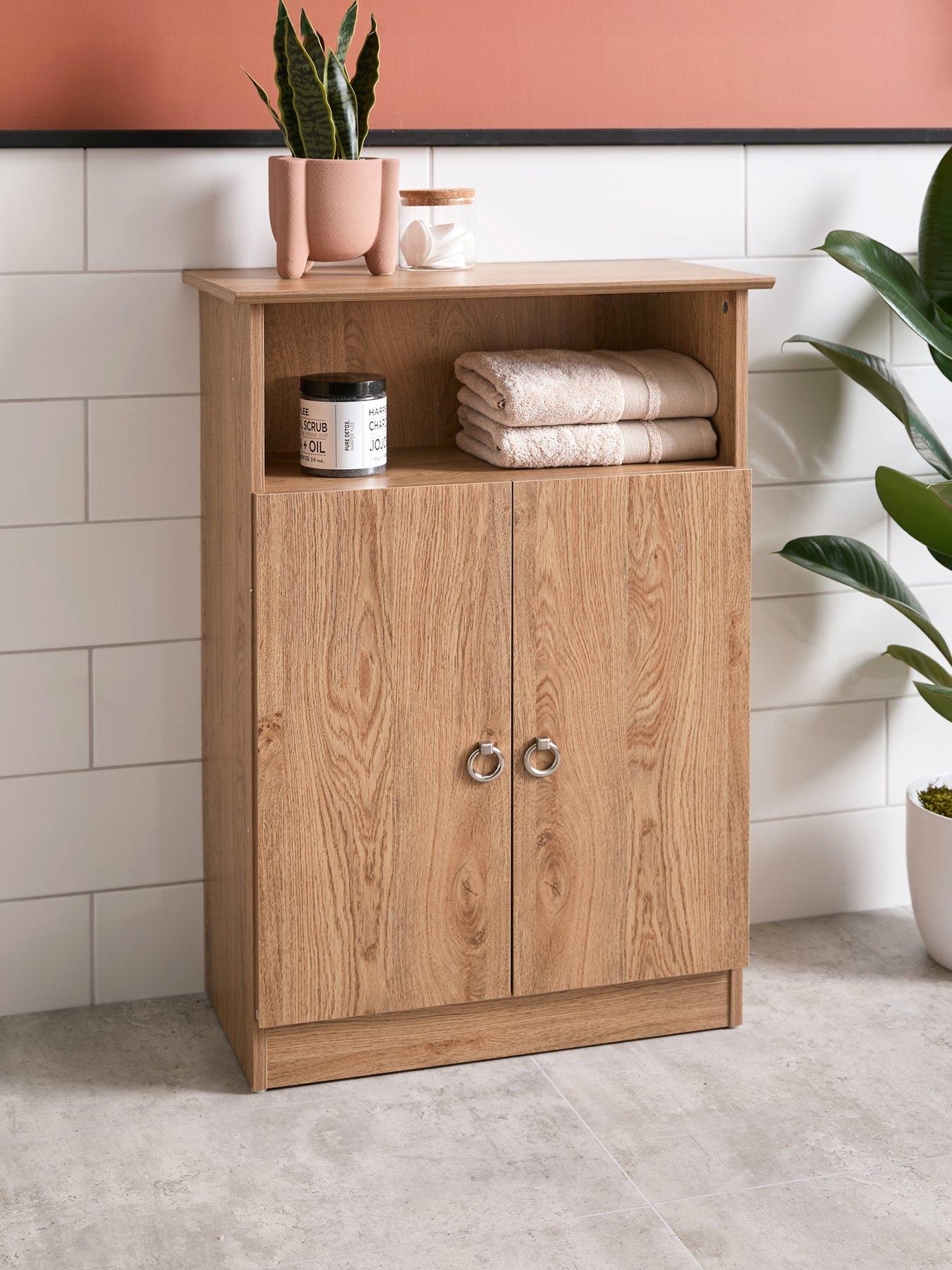 undefined Pinnock Low Bathroom Cabinet - Oak