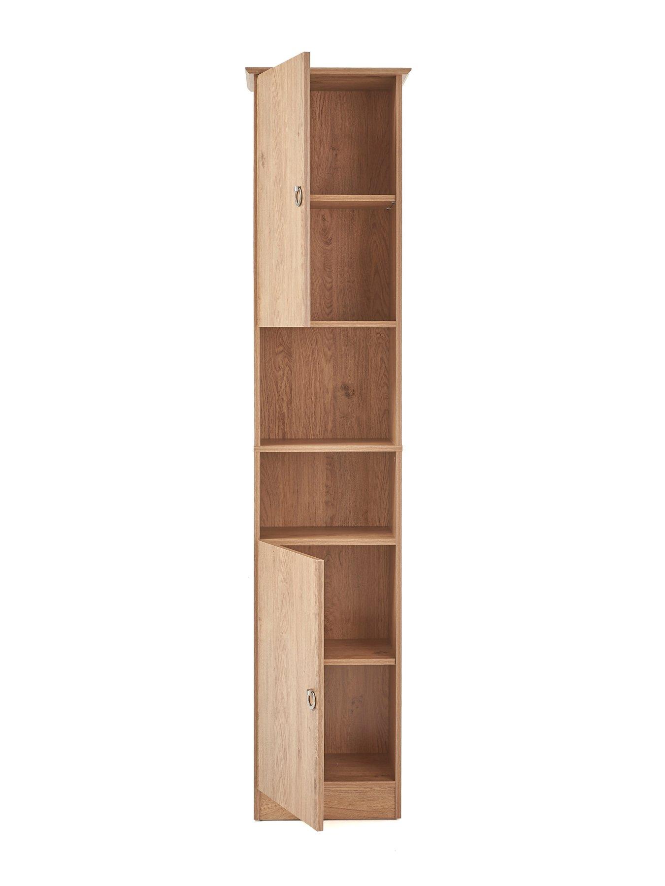 Image 4 of 7 of Very Home Pinnock Tall Bathroom Cabinet - Oak