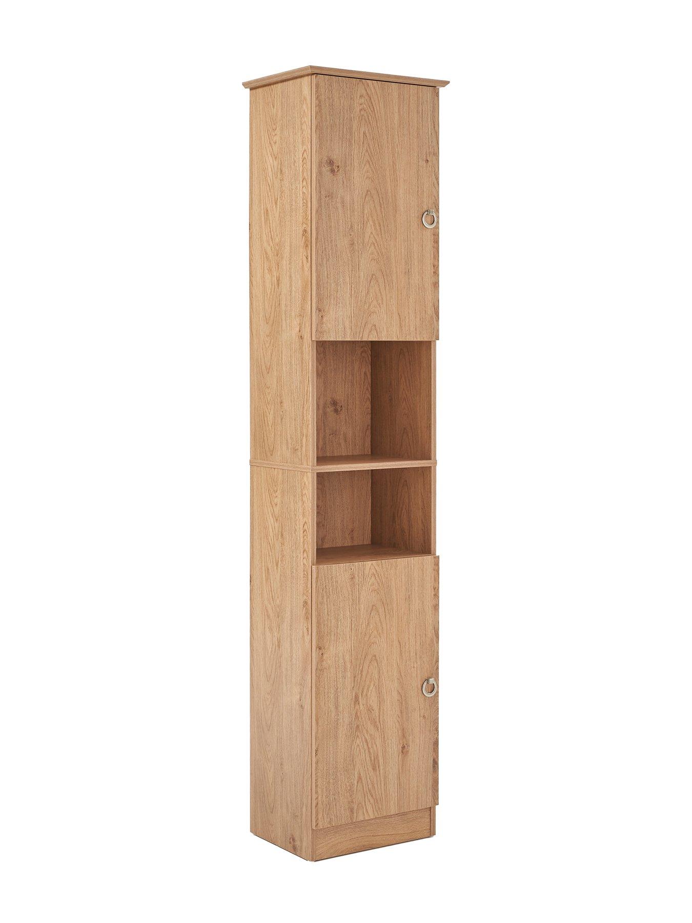 Image 5 of 7 of Very Home Pinnock Tall Bathroom Cabinet - Oak