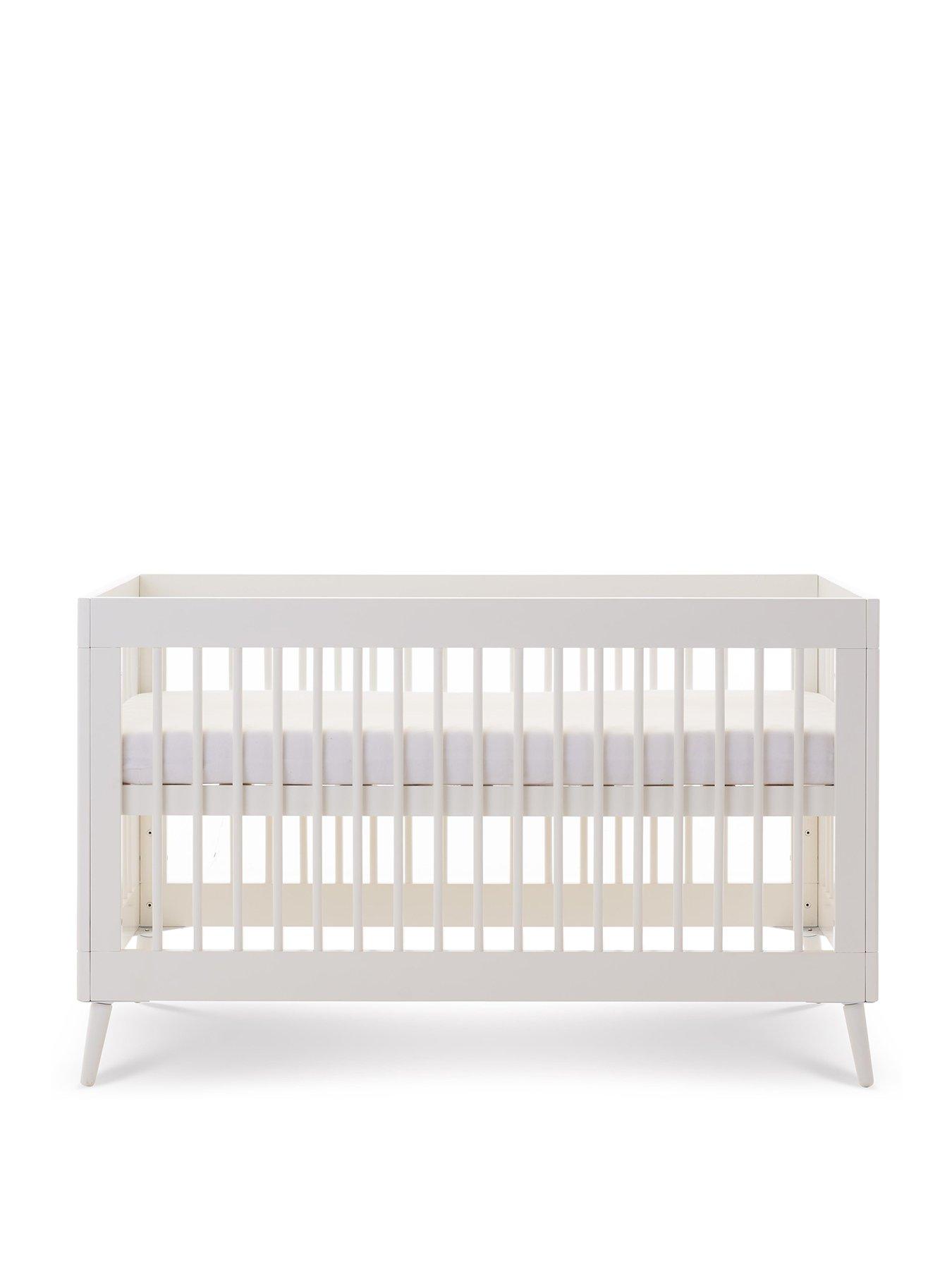 obaby-maya-cot-bed-nordic-whitestillFront