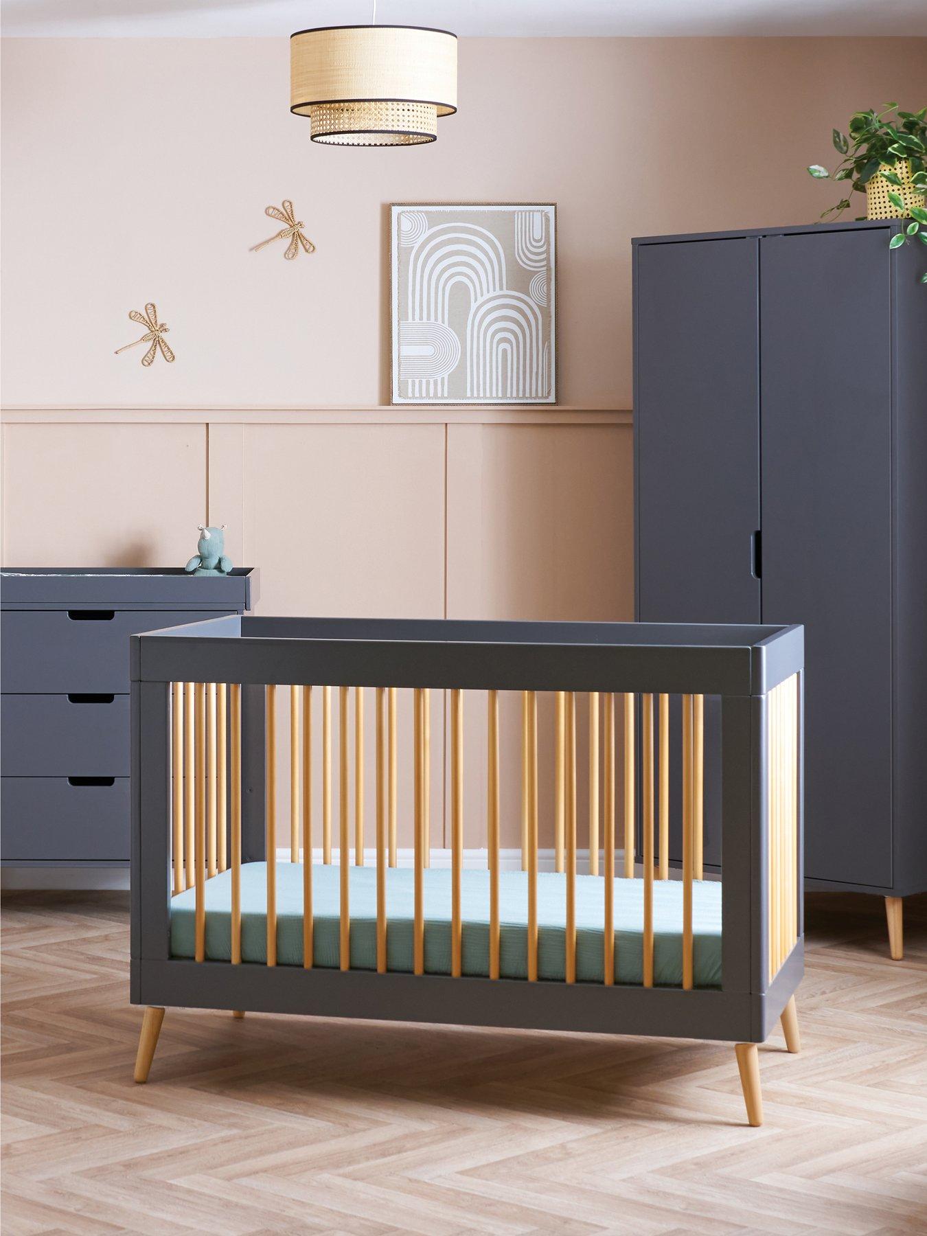 Image of Obaby Maya Mini 3 Piece Room Set - Slate with Natural