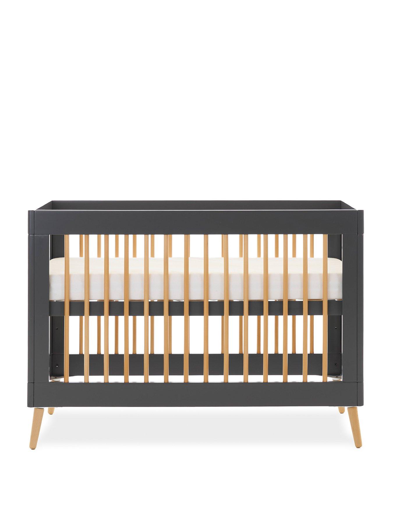 Image 2 of 7 of Obaby Maya Mini Cot Bed - Slate with Natural