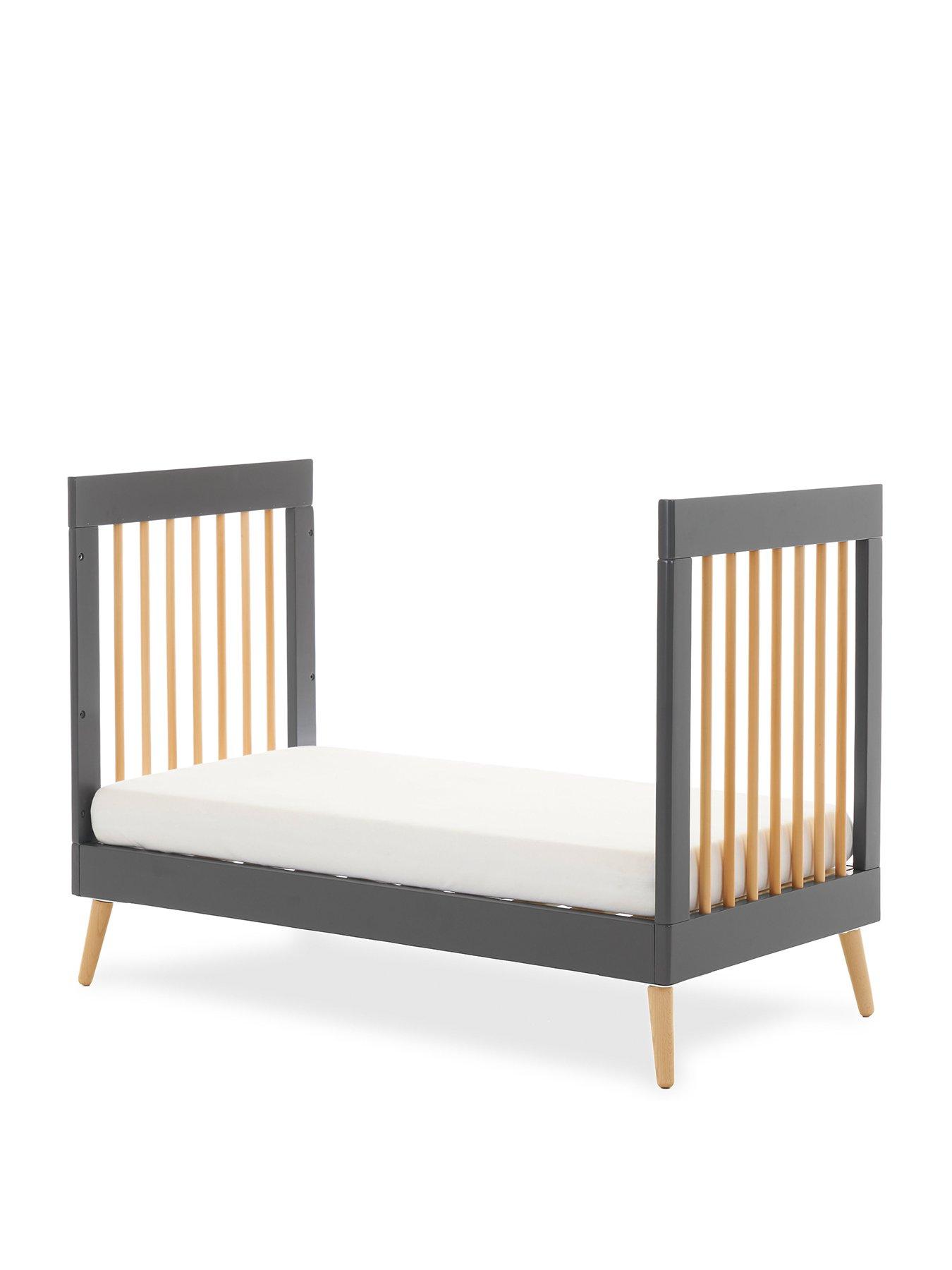 Image 3 of 7 of Obaby Maya Mini Cot Bed - Slate with Natural