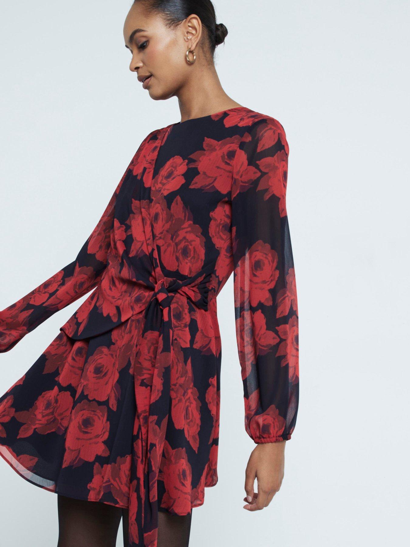 river-island-tie-front-tea-dress-redstillFront