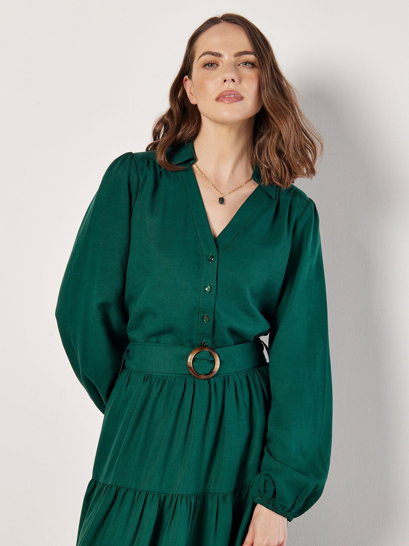 apricot-open-collar-button-thru-shirt-co-ord