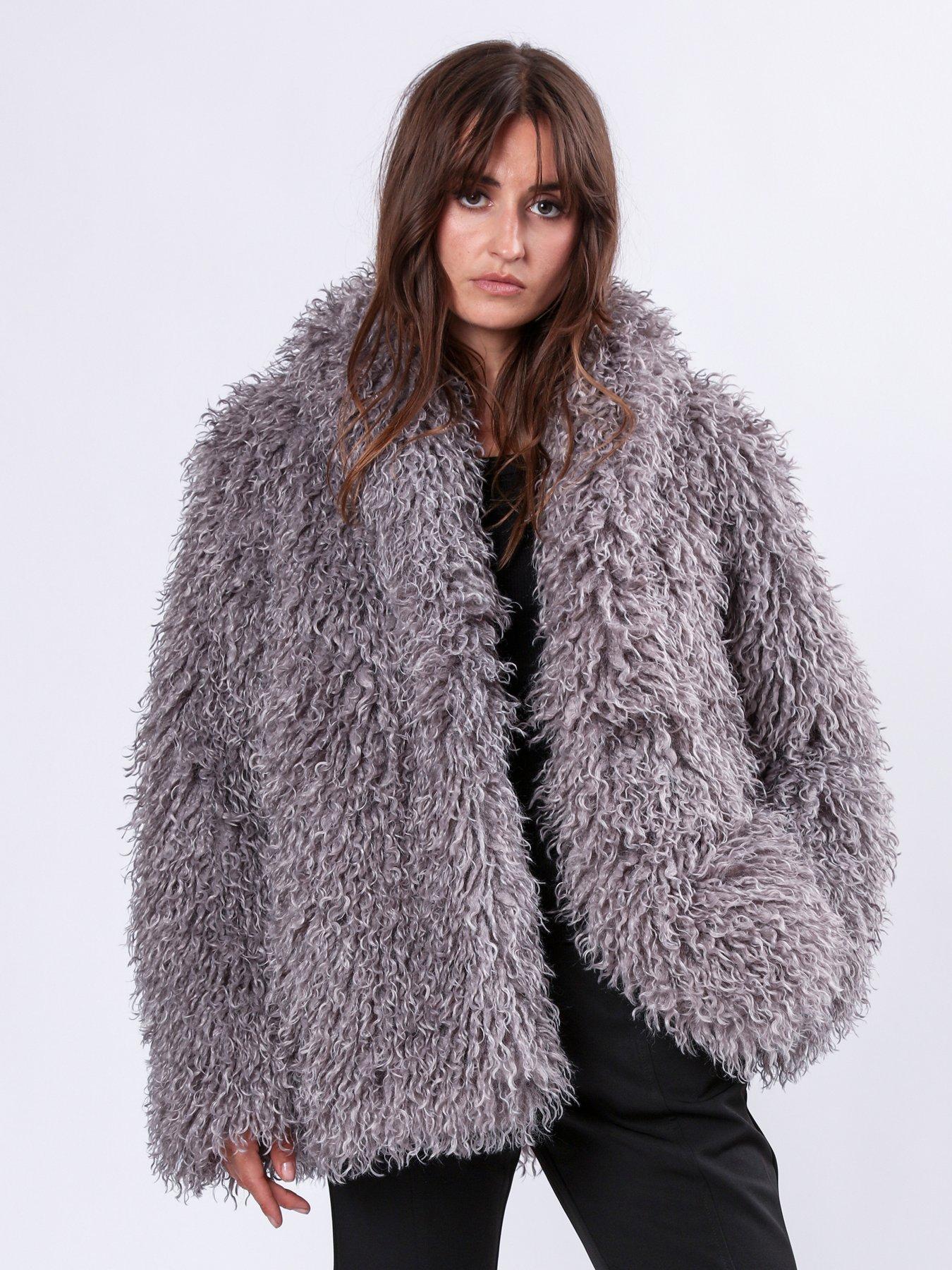 religion-short-faux-fur-coat-grey