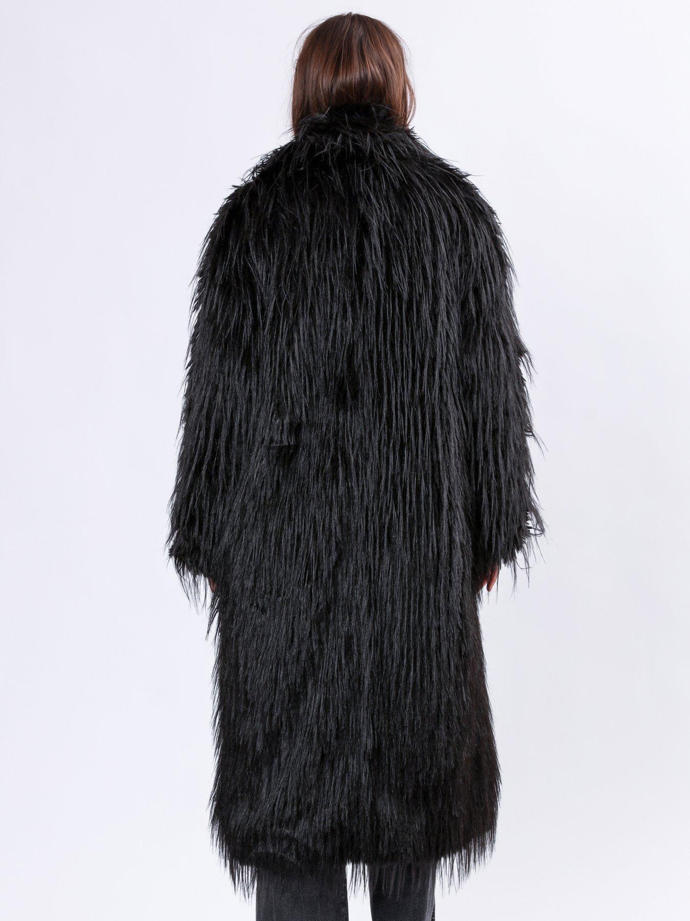 religion-long-hair-faux-fur-coat-blackstillFront