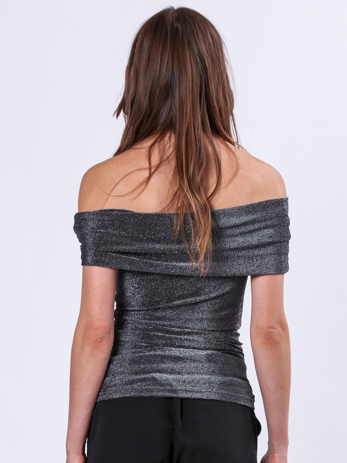 religion-off-the-shoulder-slinky-top-greystillFront